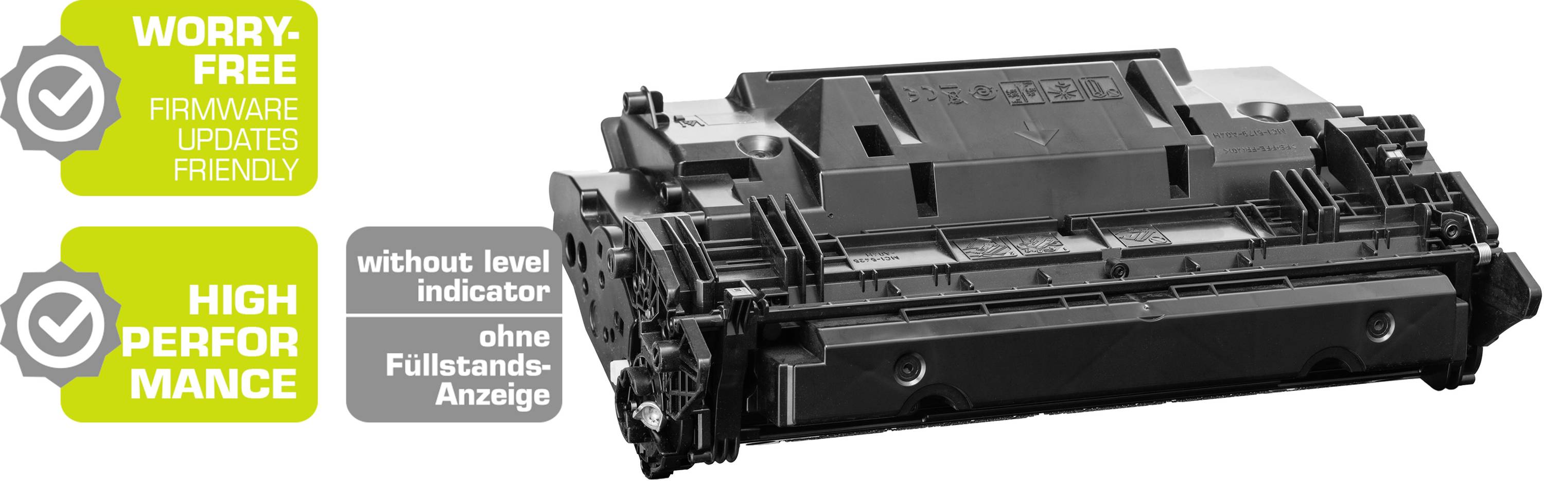Schwarze Tonerkartusche, kompatibel mit bestimmten Druckermodellen. Merkmale: Sorgenfreie Firmware-Aktualisierungen, hohe Leistung.