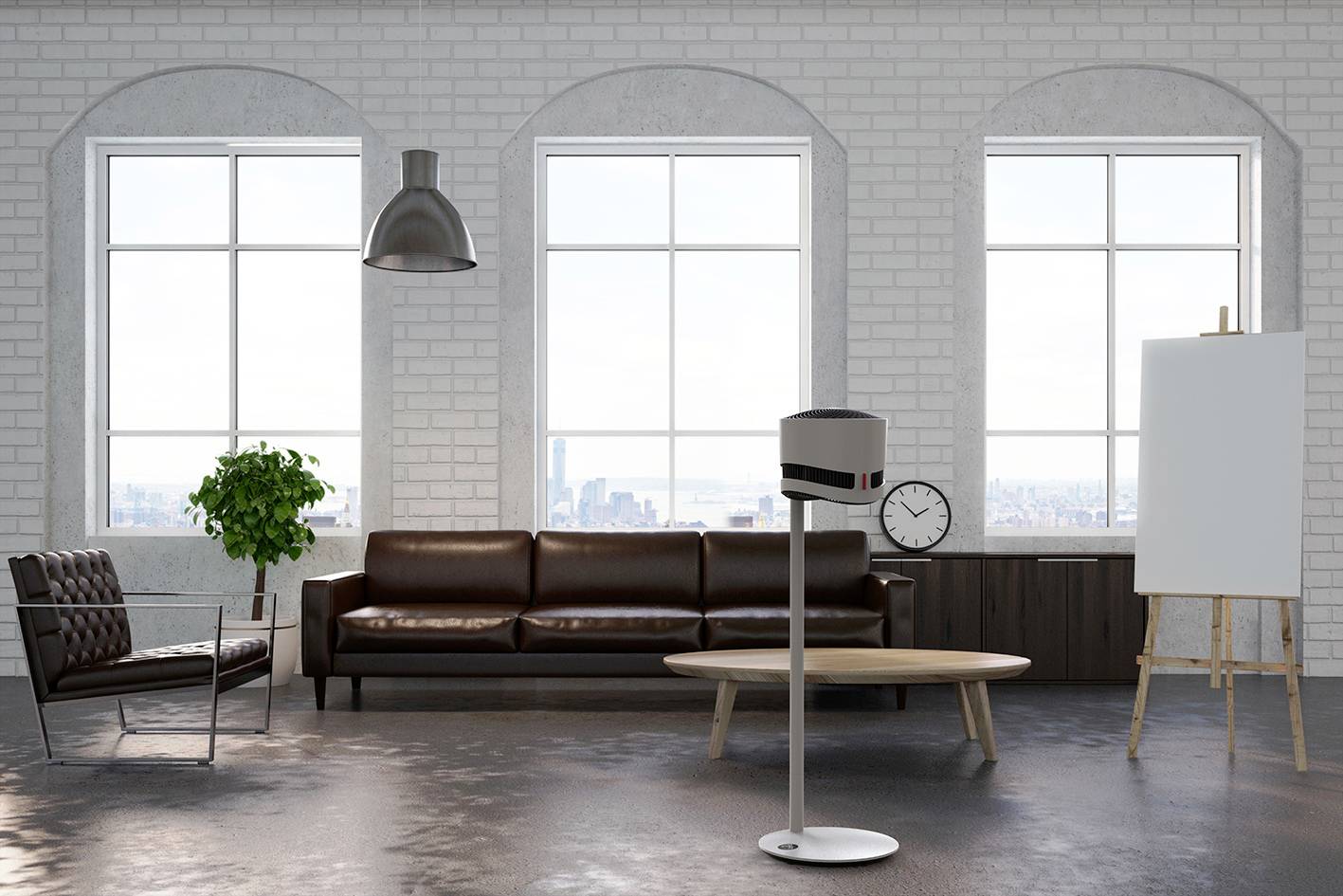 Boneco Air Shower F235 Standventilator 22W (L x B x H) 375 x 375 x 1212mm Grau App gesteuert, Höhenverstellbar, LED-Display, Timer