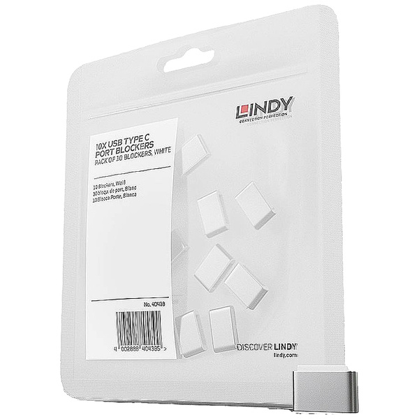 LINDY USB-C® Port Schloss 10er Set Weiß ohne Schlüssel 40439