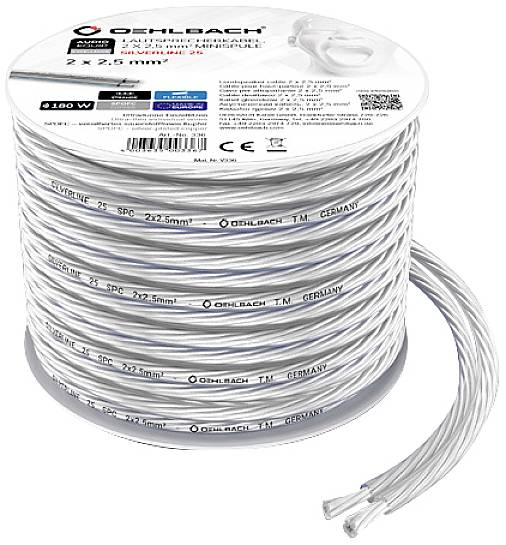 Oehlbach D1C335 Lautsprecherkabel 2 x 2.5mm² Transparent 1St.