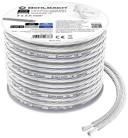 Oehlbach D1C336 Lautsprecherkabel 2 x 2.5mm² Transparent 1St.