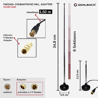 Oehlbach Radio Rod DAB+ Zimmerantenne Oehlbach Radio Rod DAB+ Zimmerantenne