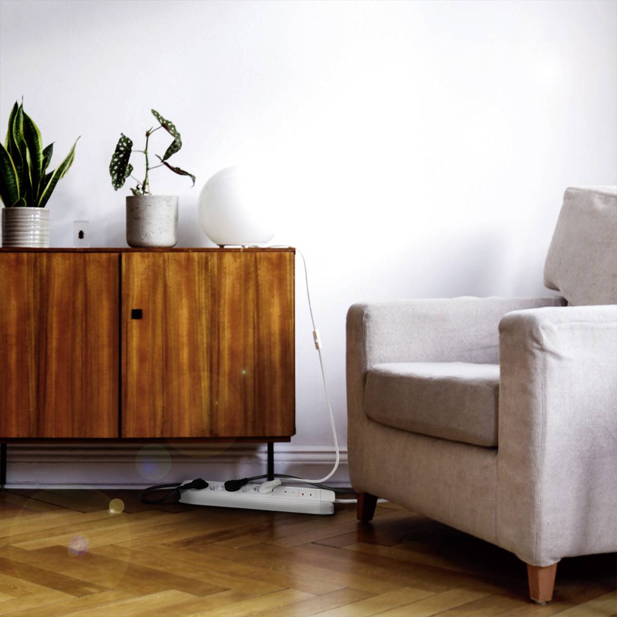 LogiLink LPS402 Funk-Steckdosenleiste Weiß Schutzkontakt 1St.