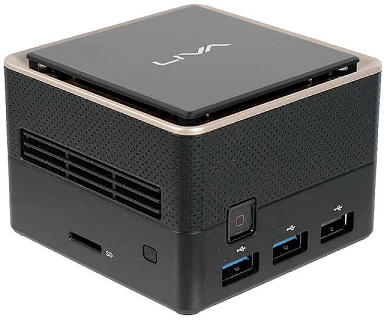 ECS Elitegroup Mini PC LIVA Q3 Plus AMD Ryzen Embedded V1605B 3.6 GHz 8 GB RAM 128 GB eMMC 95-677-MZ6A04