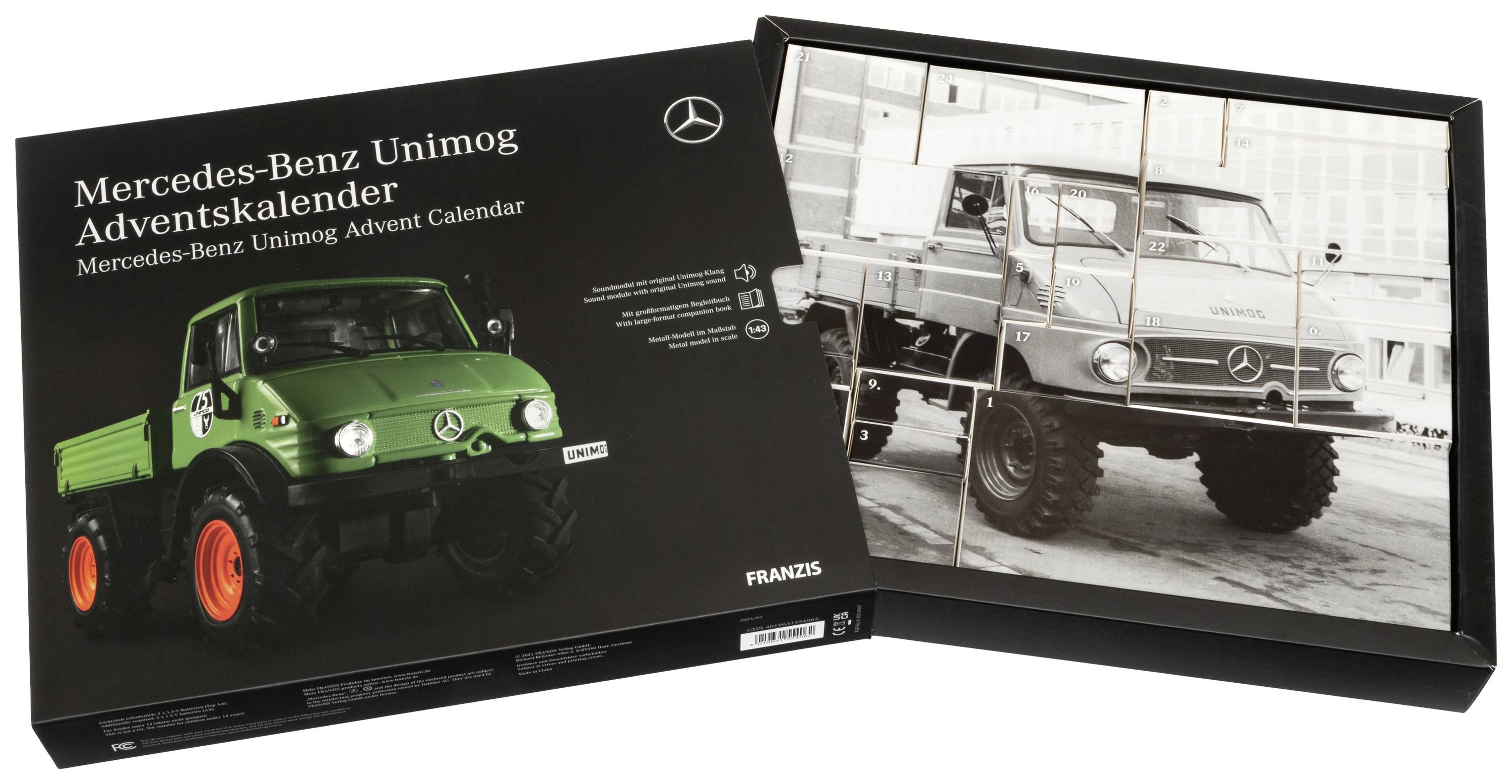 Franzis Verlag Mercedes-Benz Unimog Mercedes-Benz Unimog Bausätze, Elektronik, Technik Adventskalender Altersklasse ab 14 Jahre