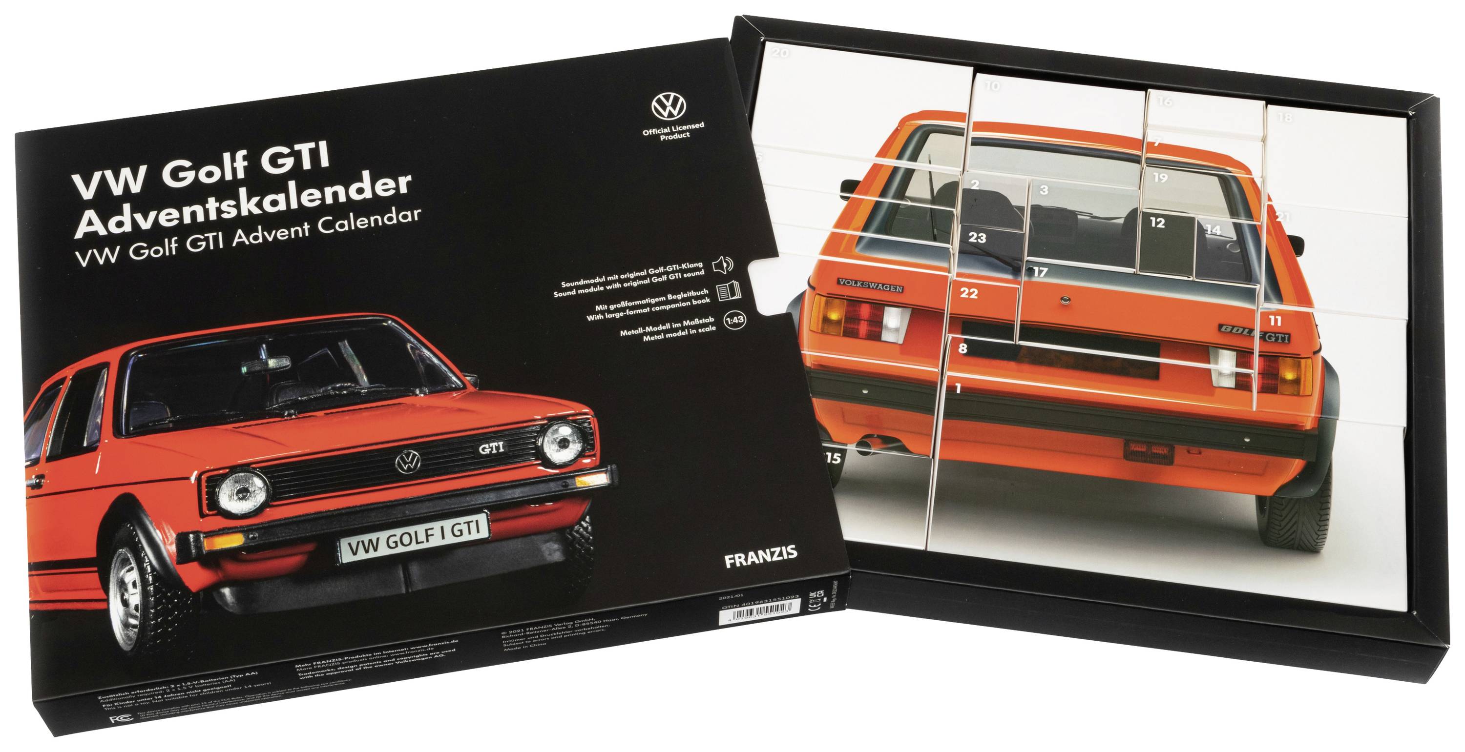 Franzis Verlag VW Golf GTI VW Golf GTI Bausätze, Elektronik, Technik Adventskalender Altersklasse ab 14 Jahre