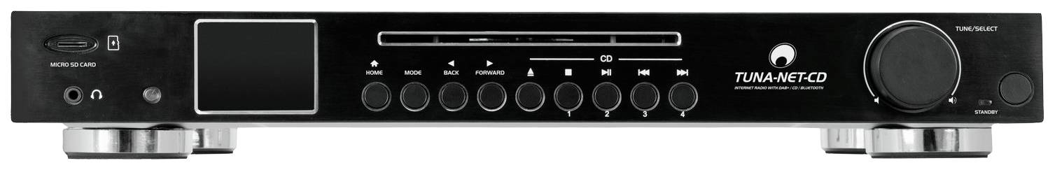 Omnitronic TUNA-NET-CD Internet CD-Radio DAB+, Internet, FM CD, SD, Bluetooth®, WLAN, Internetradio