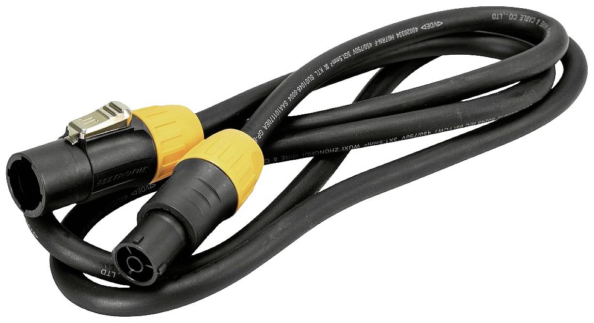 Eurolite IP T-Con XLR Verbindungskabel [1x XLR-Stecker - 1x XLR-Buchse] 15m Schwarz/Orange