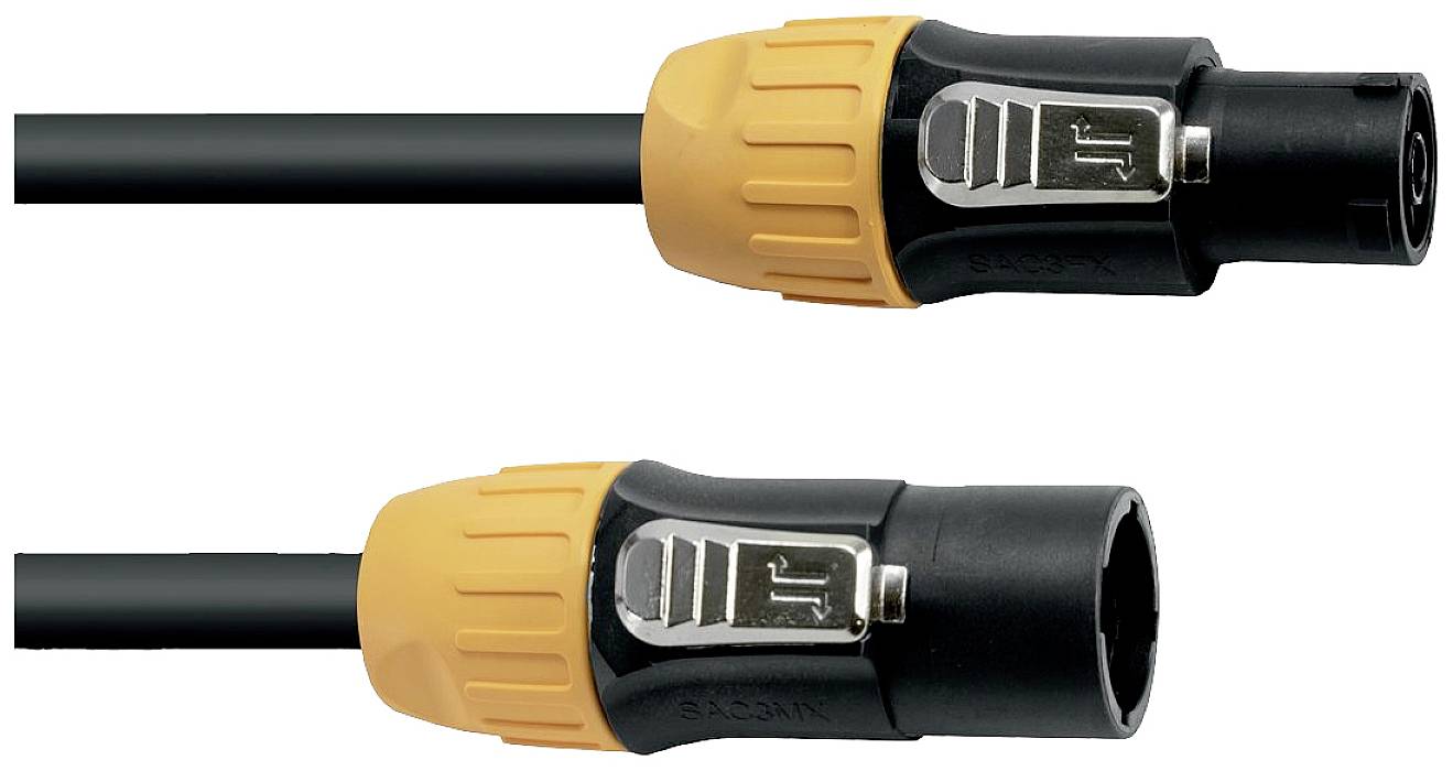 Eurolite IP T-Con XLR Verbindungskabel [1x XLR-Stecker - 1x XLR-Buchse] 15 m Schwarz/Orange