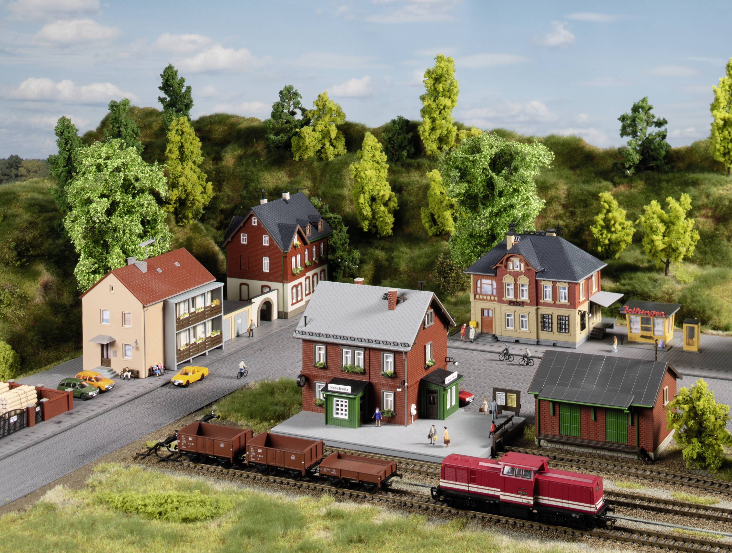 Auhagen 15307 TT Bahnhof Neschwitz Set