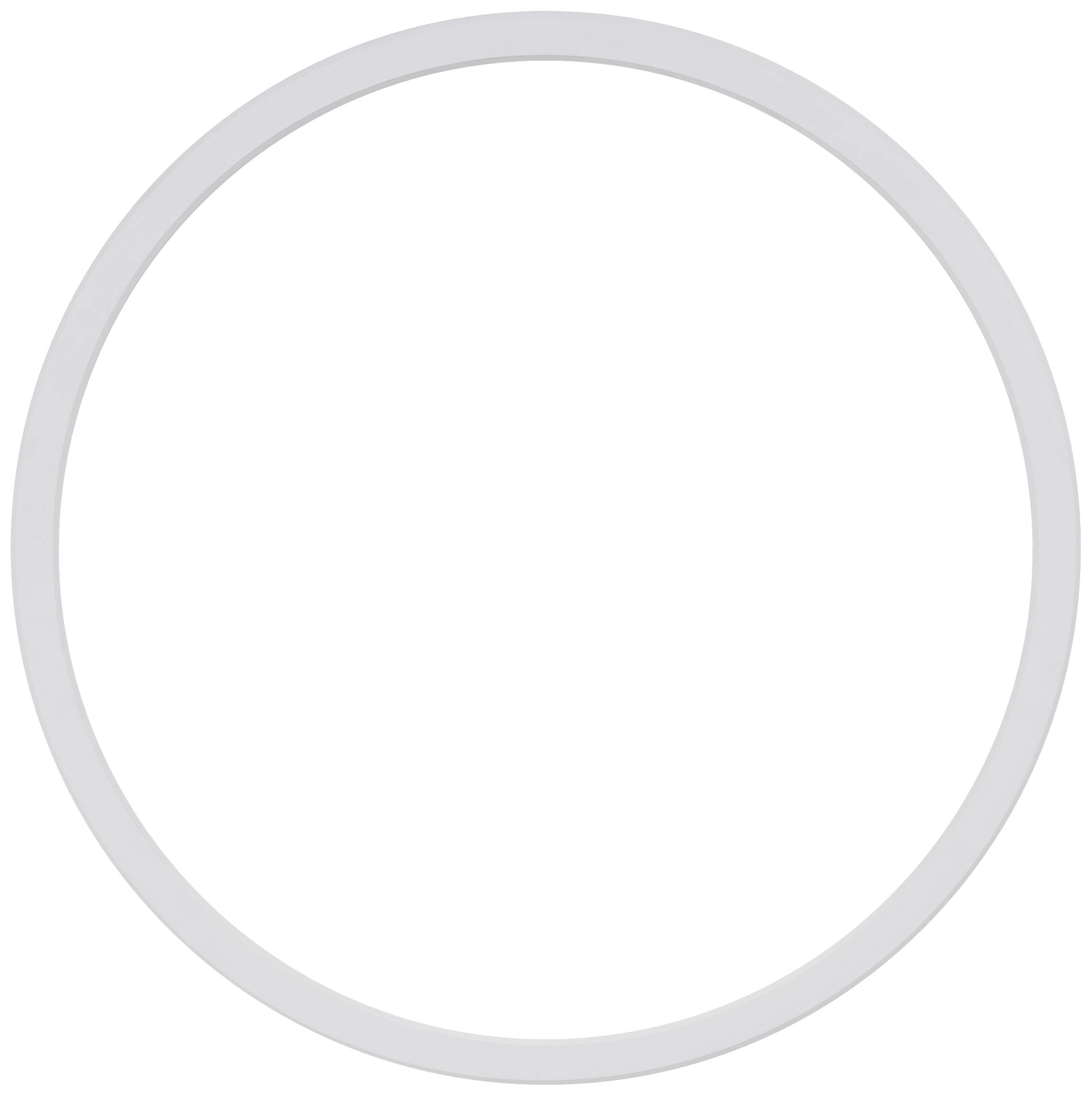 Ein einfacher weißer Kreis auf weißem Hintergrund.