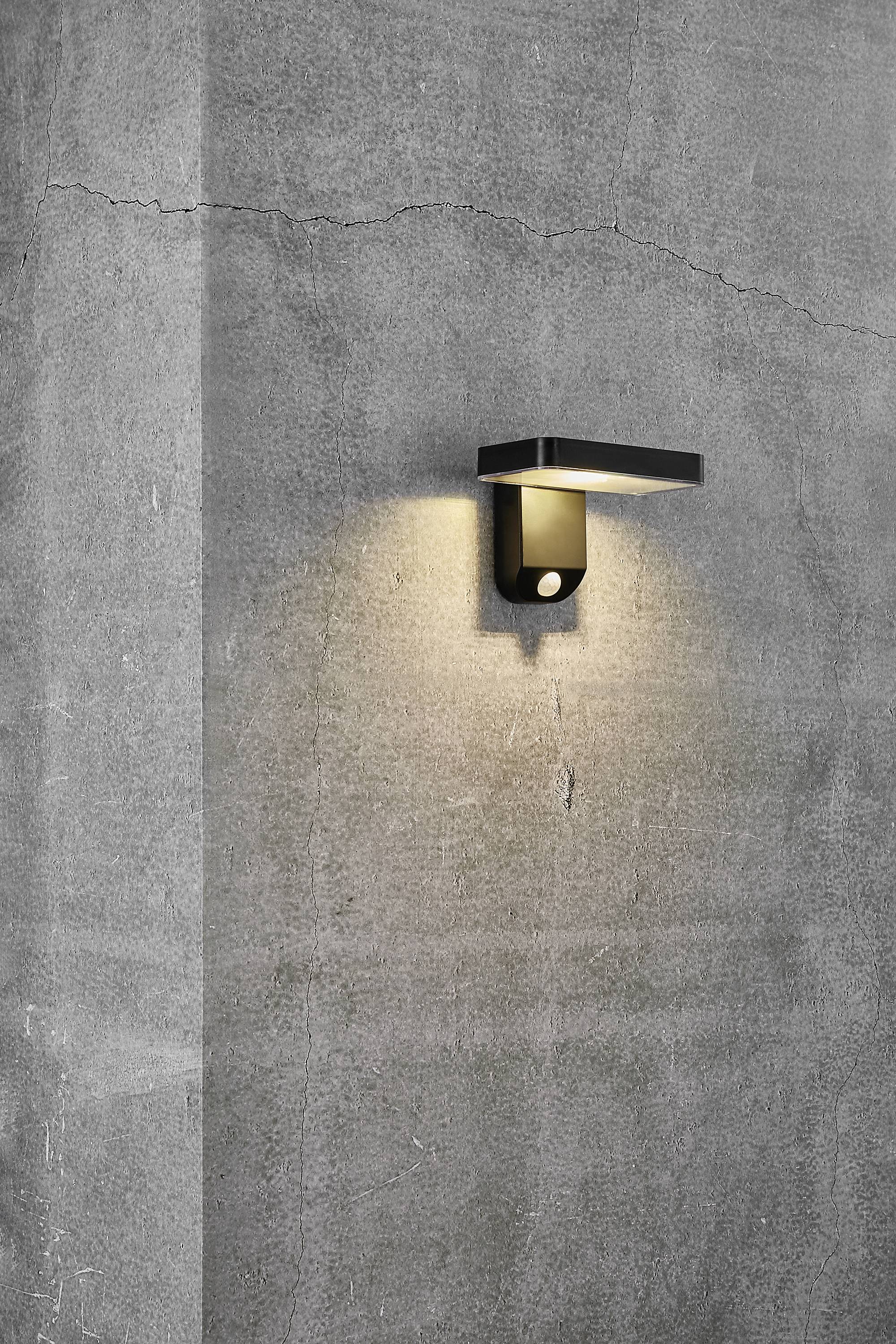 Nordlux Rica Square 2118161003 Solar-Außenwandleuchte LED LED 5W Schwarz