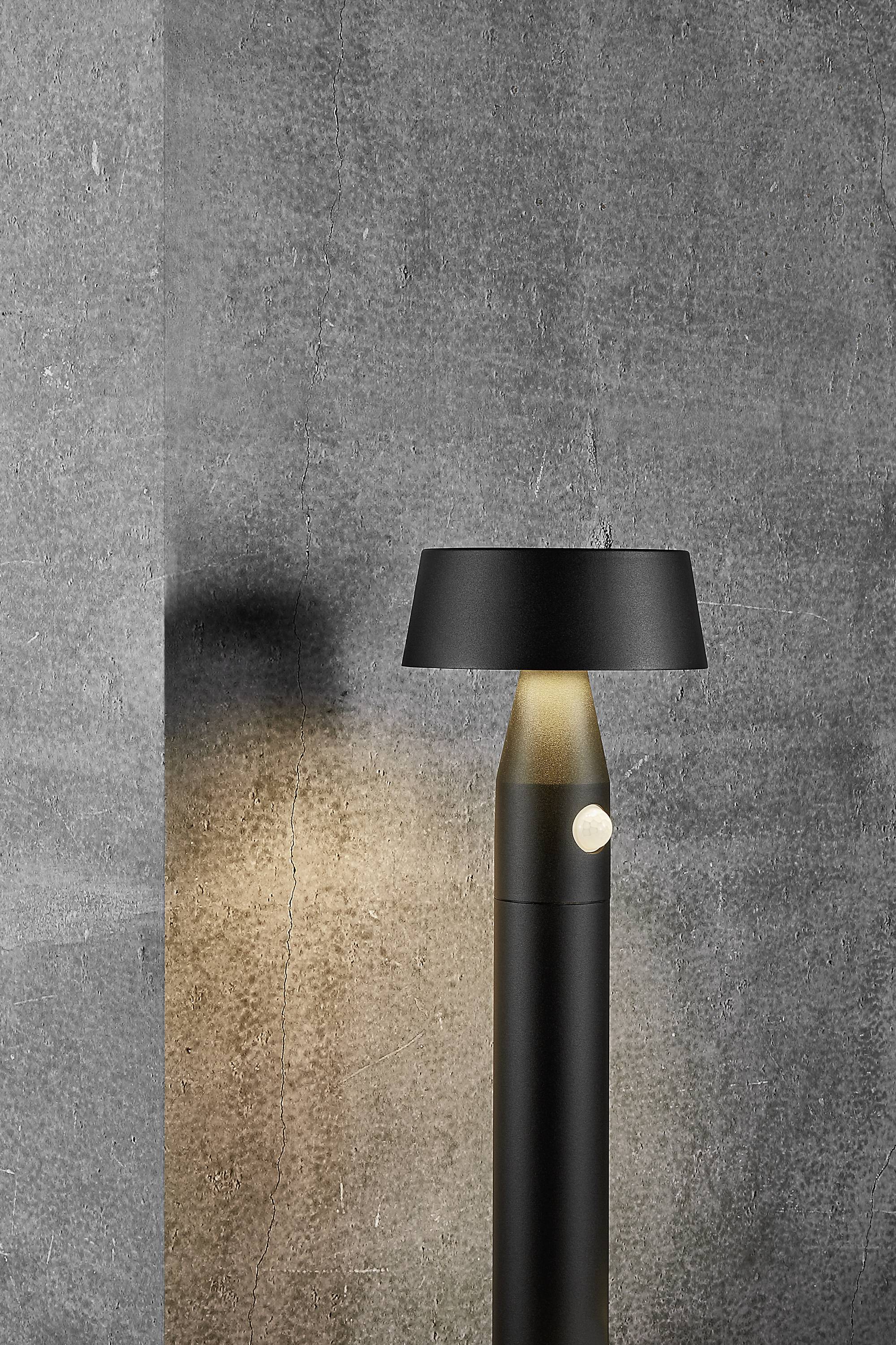 Nordlux 2118268003 Nama 50 Solar-Außenstandleuchte mit Bewegungsmelder LED LED fest eingebaut 1 W Schwarz