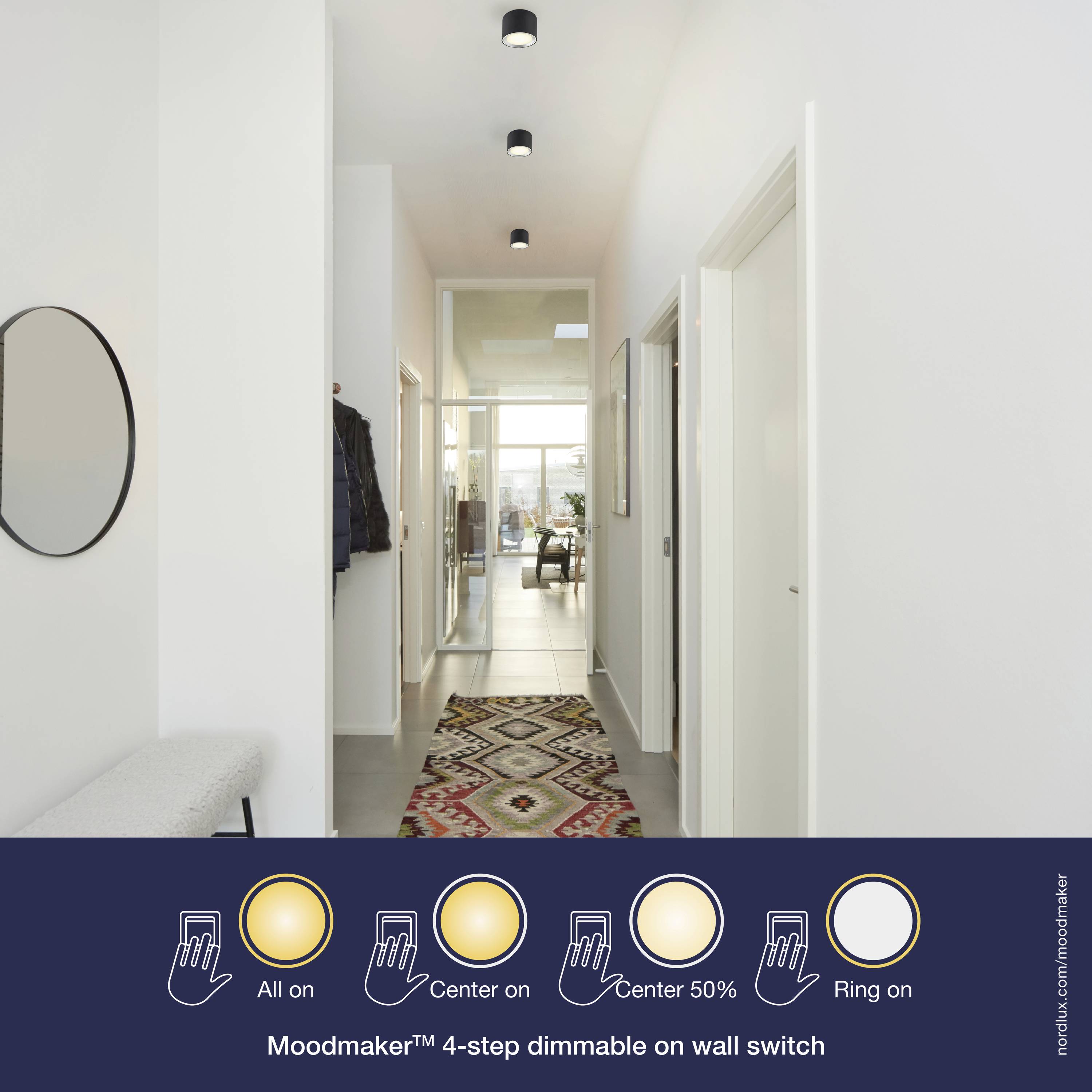 Nordlux 47540103 Fallon LED-Einbauleuchte LED LED 5.5 W Schwarz