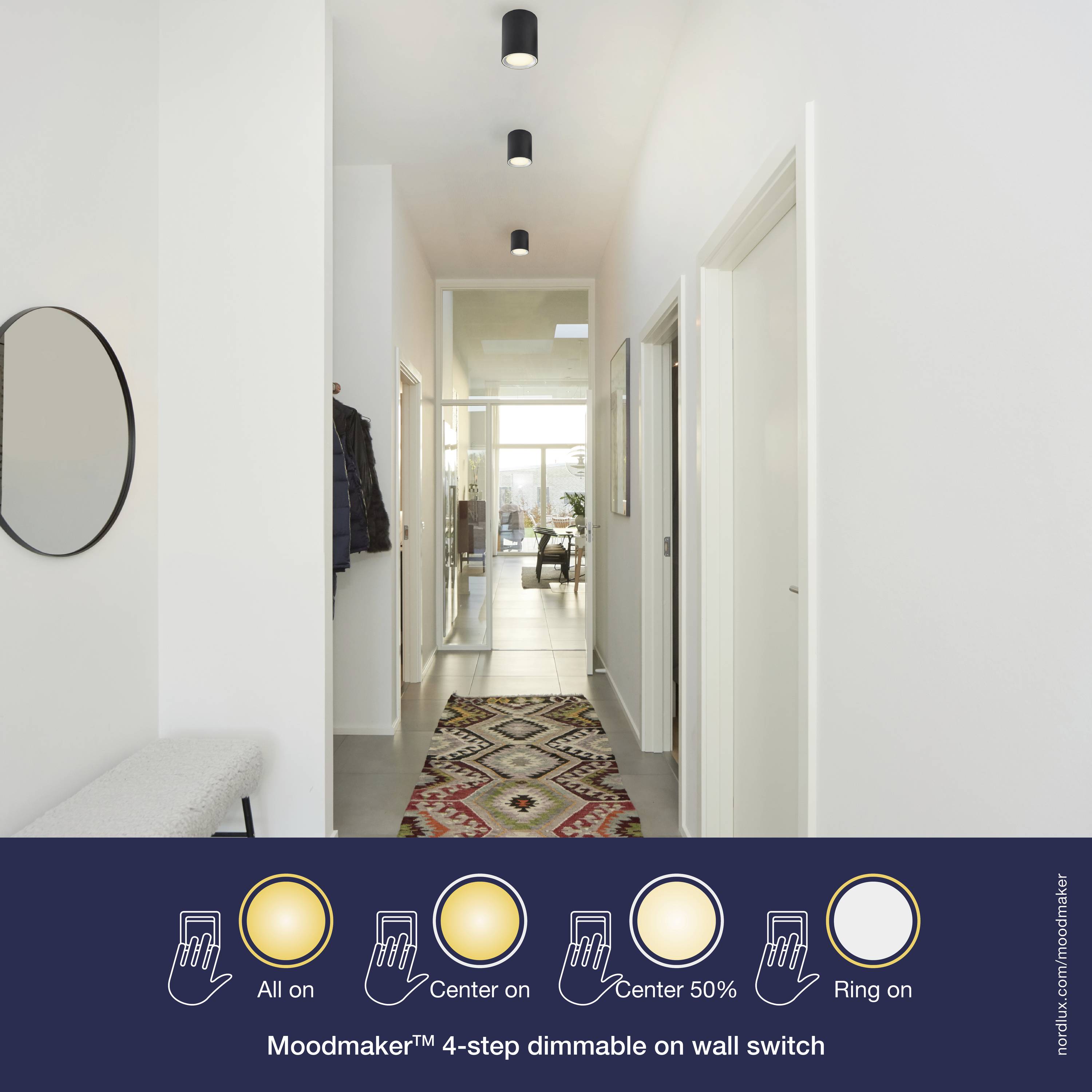 Nordlux 47550103 Fallon Long LED-Einbauleuchte LED LED 12 W Schwarz