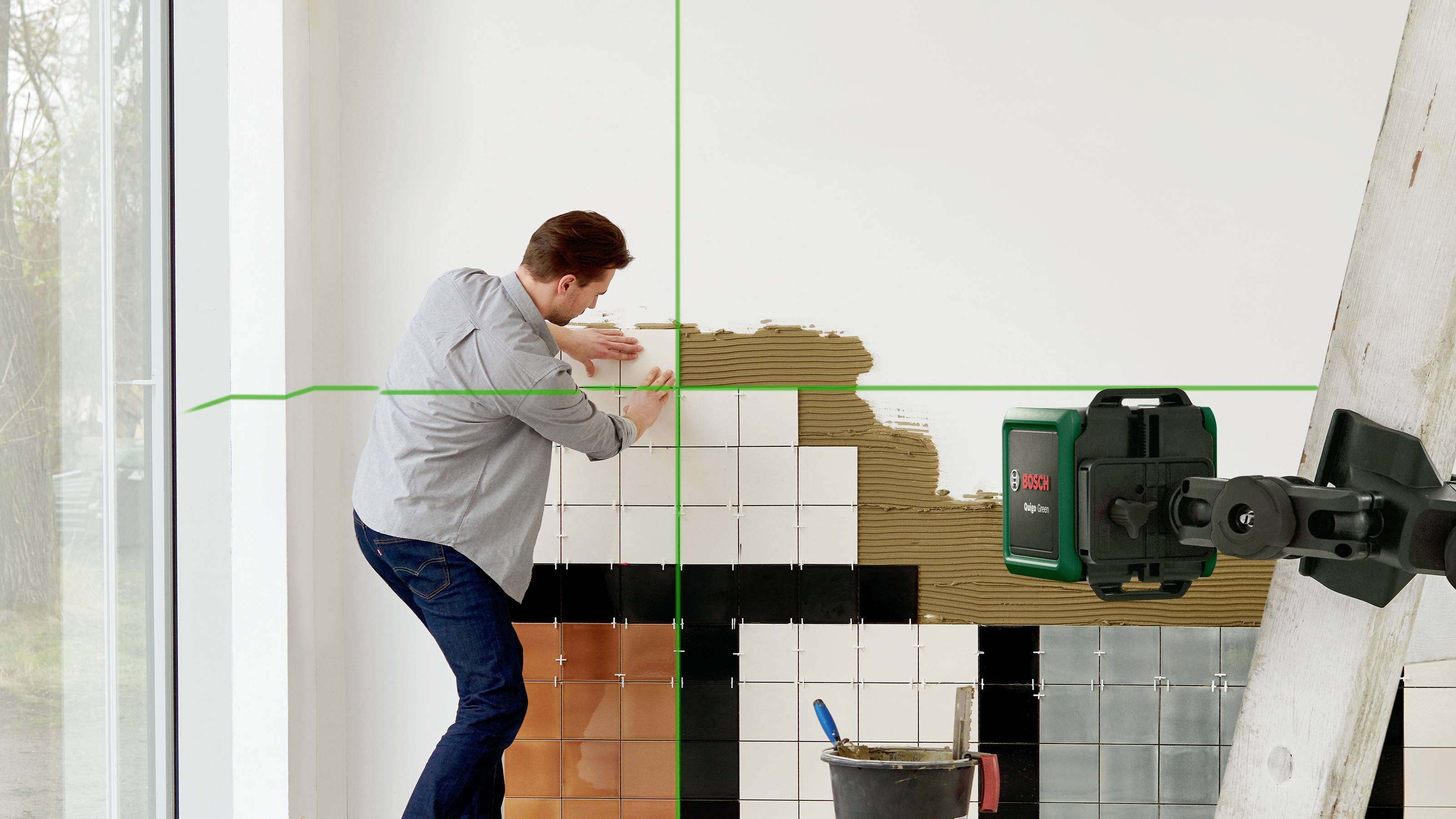 Bosch Home and Garden Quigo Green II Kreuzlinienlaser Reichweite (max.): 12m