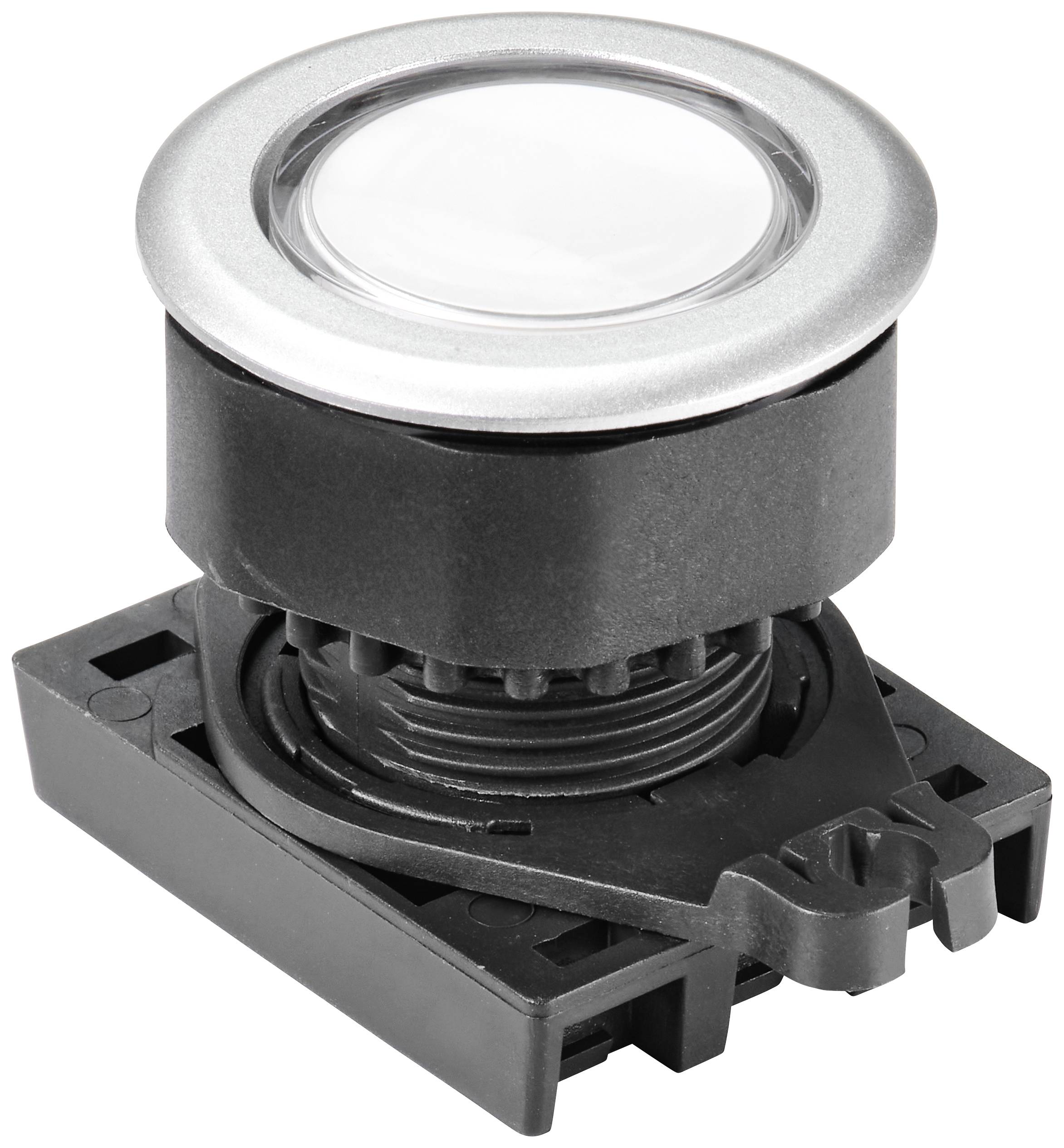 TRU COMPONENTS TC-10343980 S3PFU-P3W Drucktaster Knopf Weiß (transparent)