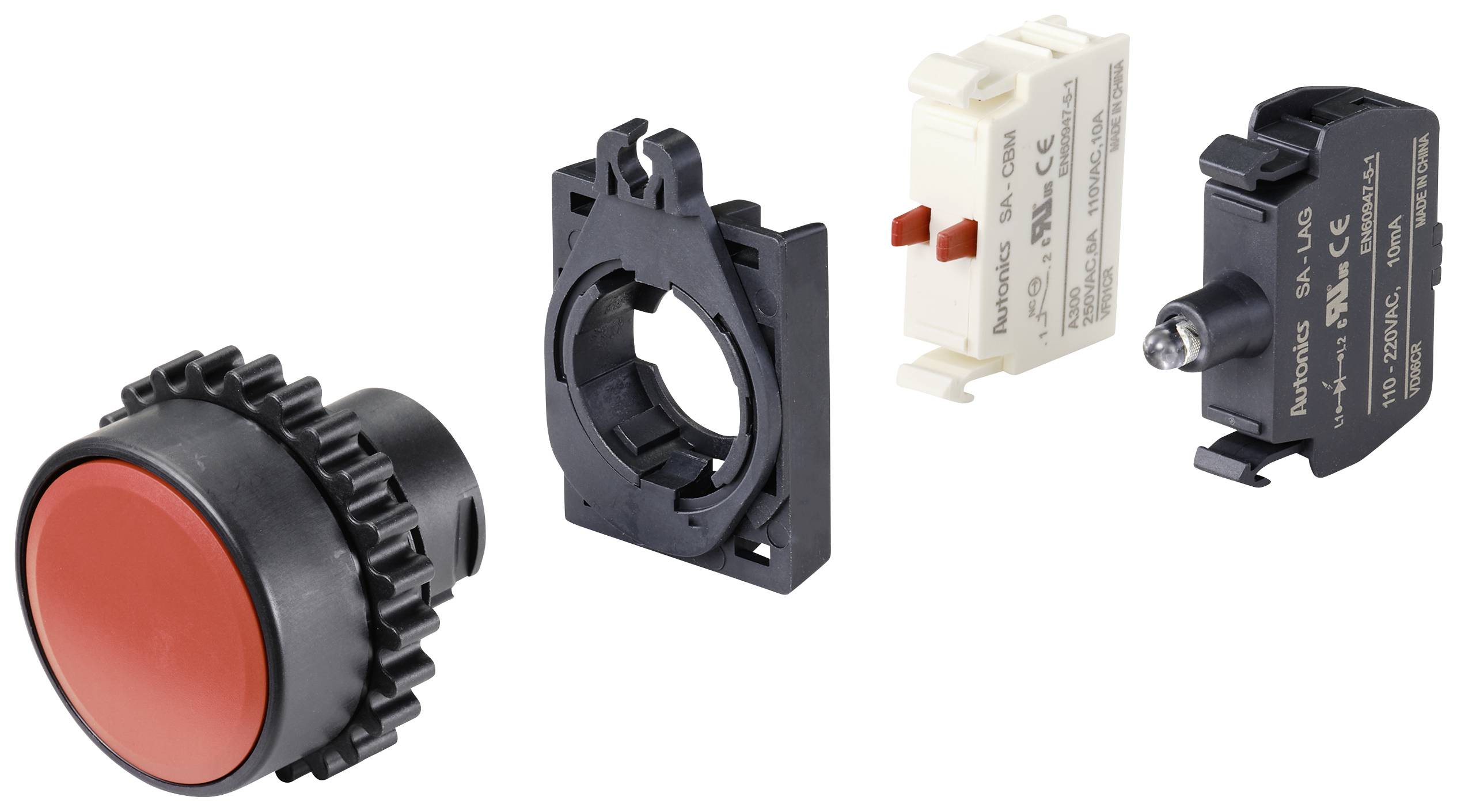 TRU COMPONENTS TC-10343984 S3PR-P1R Drucktaster Knopf Rot