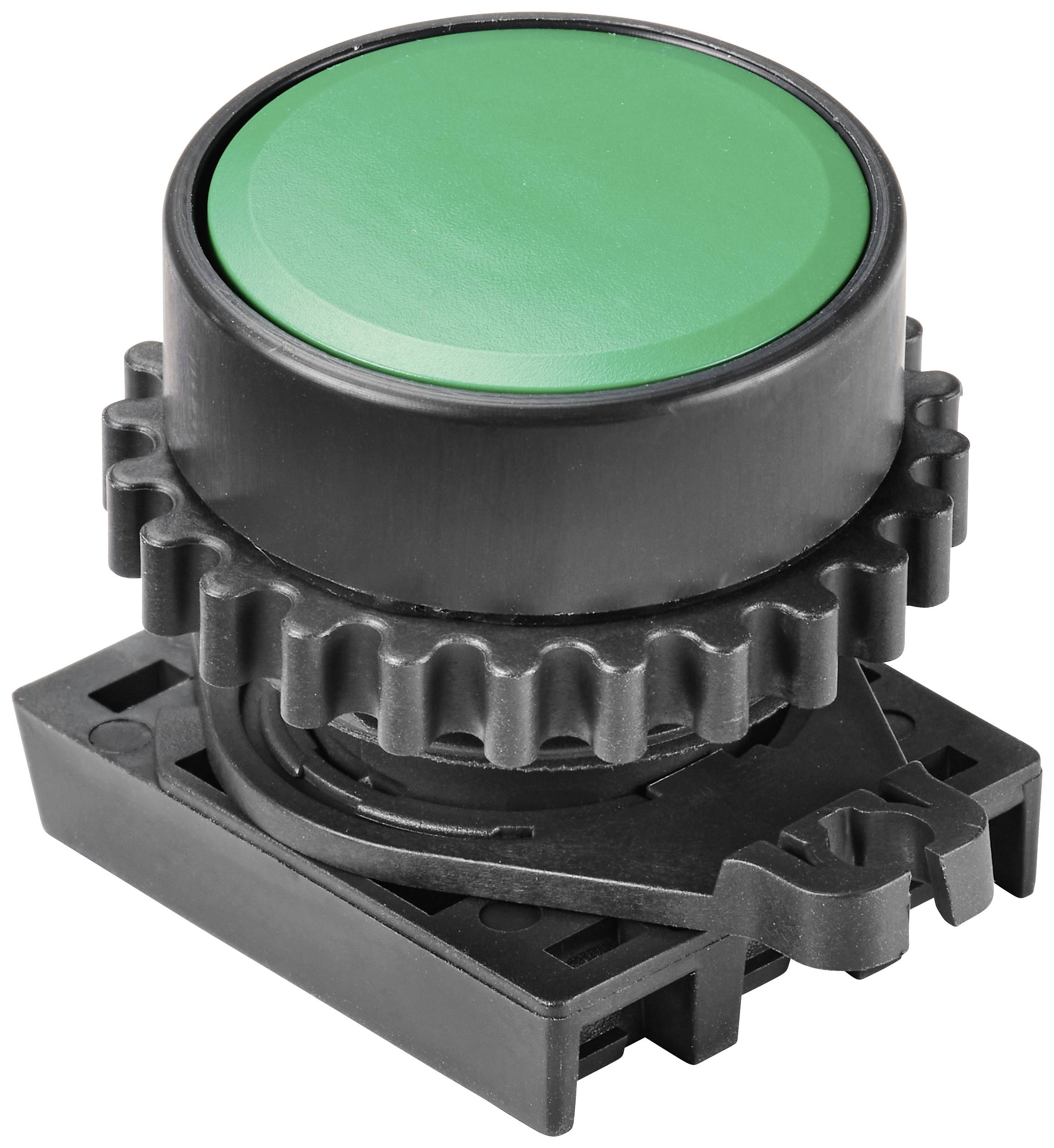 TRU COMPONENTS TC-10343988 S3PR-P1G Drucktaster Knopf Standard-Grün (seidenmatt)