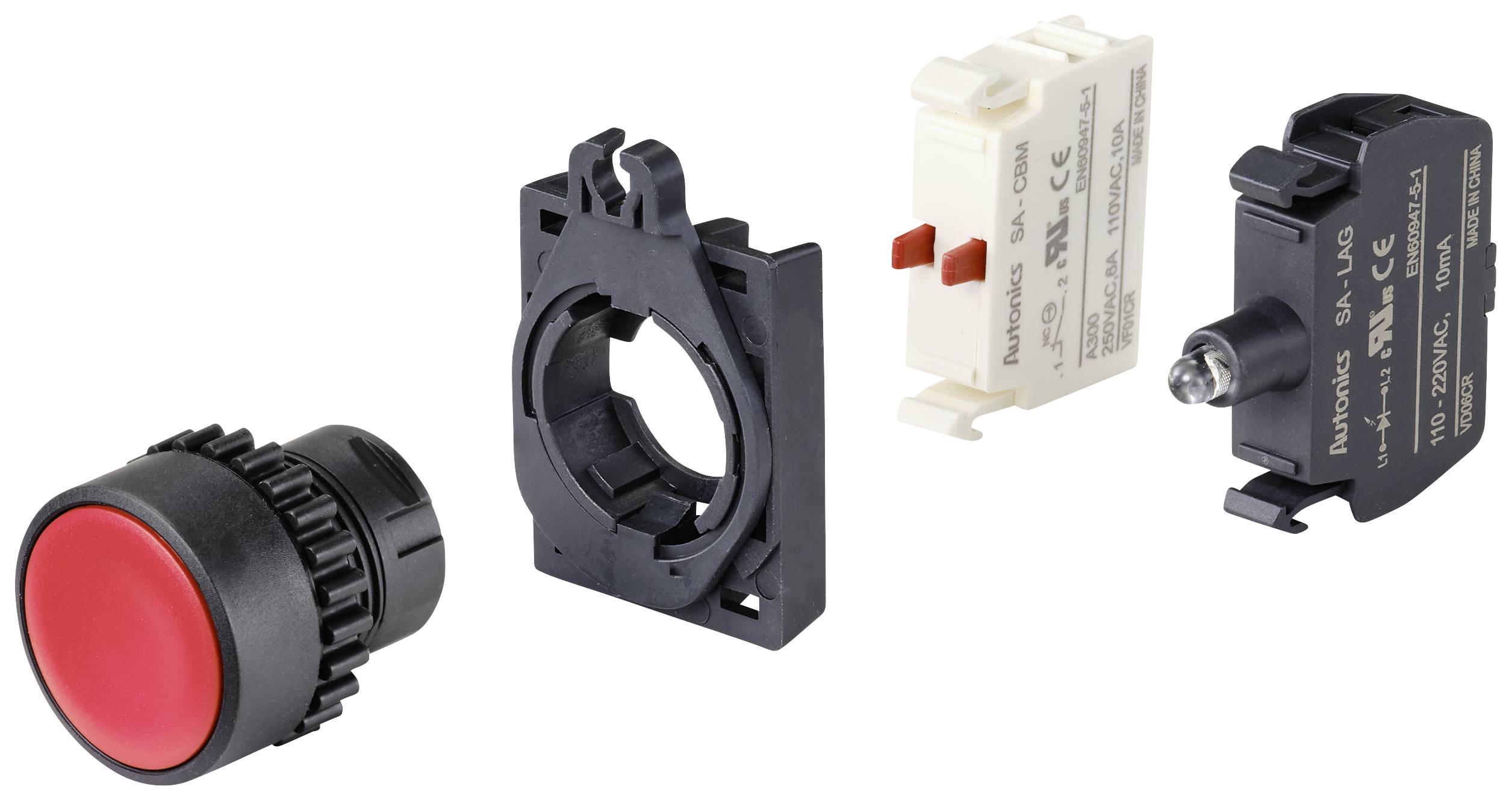 TRU COMPONENTS TC-10344008 S2PR-P1R Drucktaster rund Rot