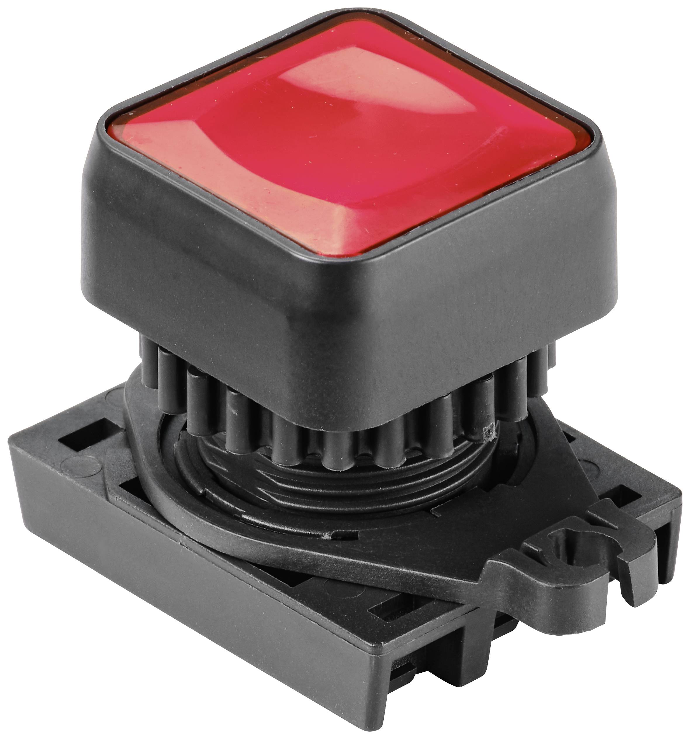 TRU COMPONENTS TC-10344020 S2PRSU-P3R Drucktaster quadratisch Rot (transparent)