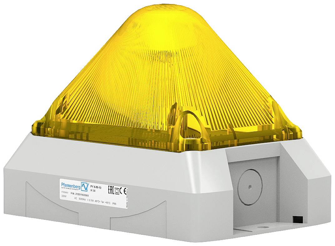 Pfannenberg Signalleuchte LED PY L-M 10-60 DC YE 7035 21553813055 Gelb Blitzlicht, Dauerlicht, Blinklicht 24 V/DC
