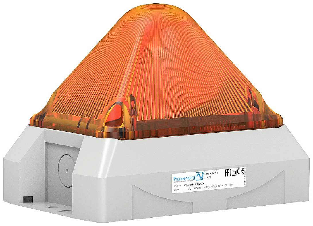 Pfannenberg Signalleuchte LED PY L-M 95-265V AC AM 7035 21553644055 Orange Blitzlicht, Dauerlicht, Blinklicht 230 V/AC