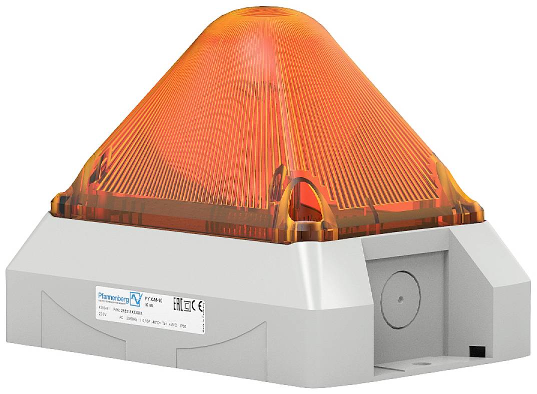 Pfannenberg Signalleuchte LED PY L-M 95-265V AC AM 7035 21553644055 Orange Blitzlicht, Dauerlicht, Blinklicht 230 V/AC