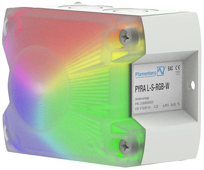 Pfannenberg Signalleuchte LED PY L-S 90-265 AC RGB 7035 21513648055 RGBW Dauerlicht, Blinklicht, Blitzlicht 230 V/AC