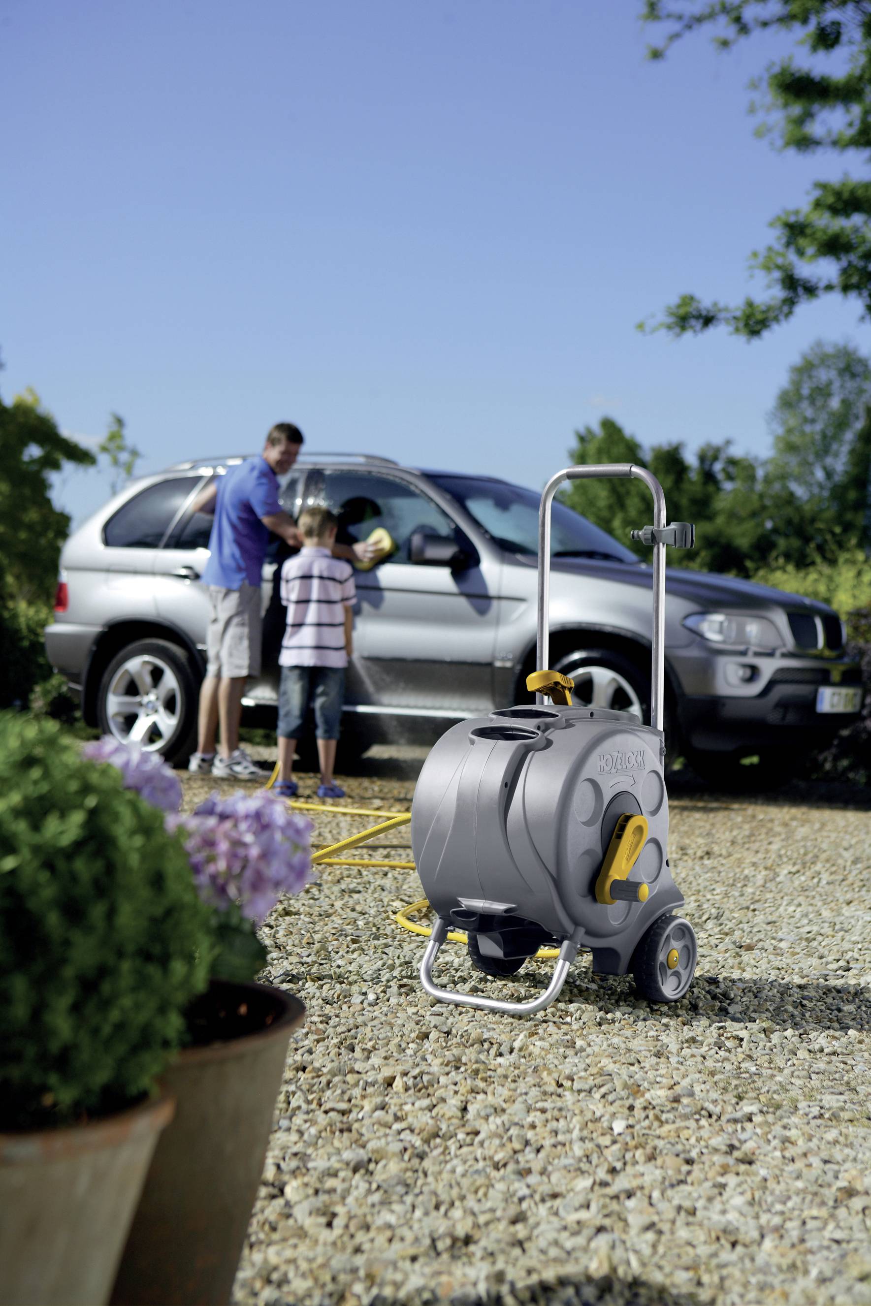 Hozelock 2416R0000 Schlauchwagen 30m 1/2 Zoll 1 St. Grau, Gelb