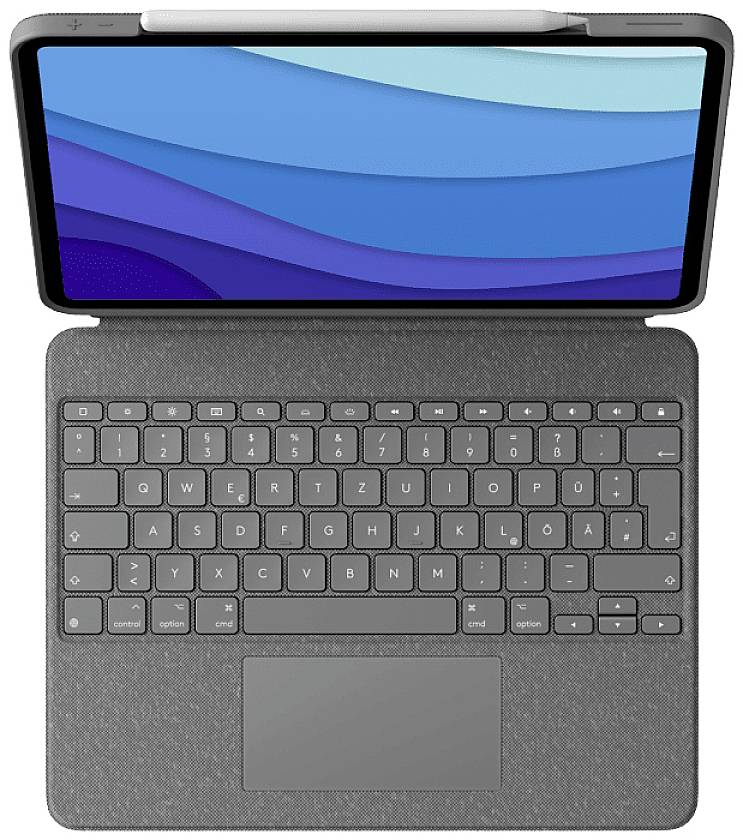 Logitech Combo Touch Tablet-Tastatur mit Hülle Passend für Marke (Tablet): Apple iPad Pro 12.9 (5. Generation), iPad Pro 12.9 (6. Generation)