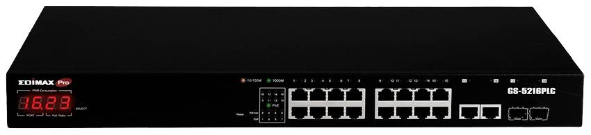EDIMAX GS-5216PLC Netzwerk Switch 16 + 2 Port