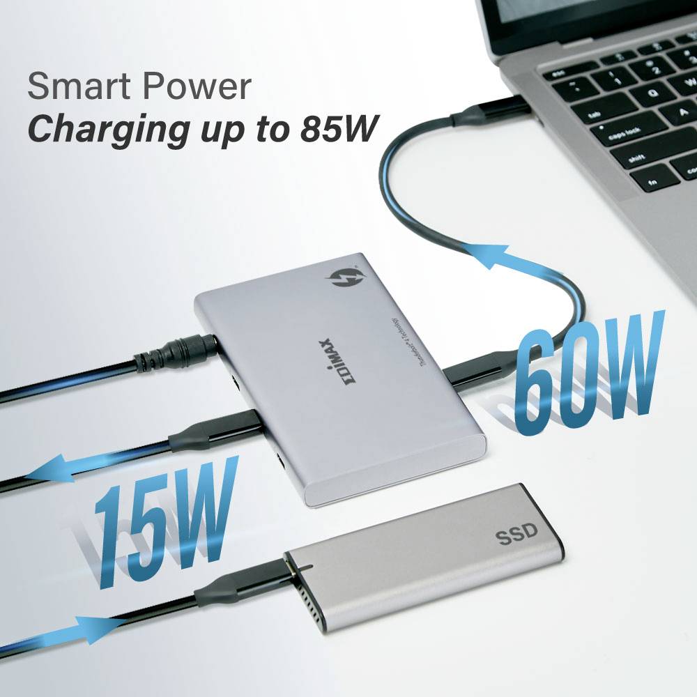 EDIMAX Thunderbolt™ 4 Dockingstation TD-405BP 5-in-1 Thunderbolt™ 4 Mini Docking Station Passend für Marke Dockingstations