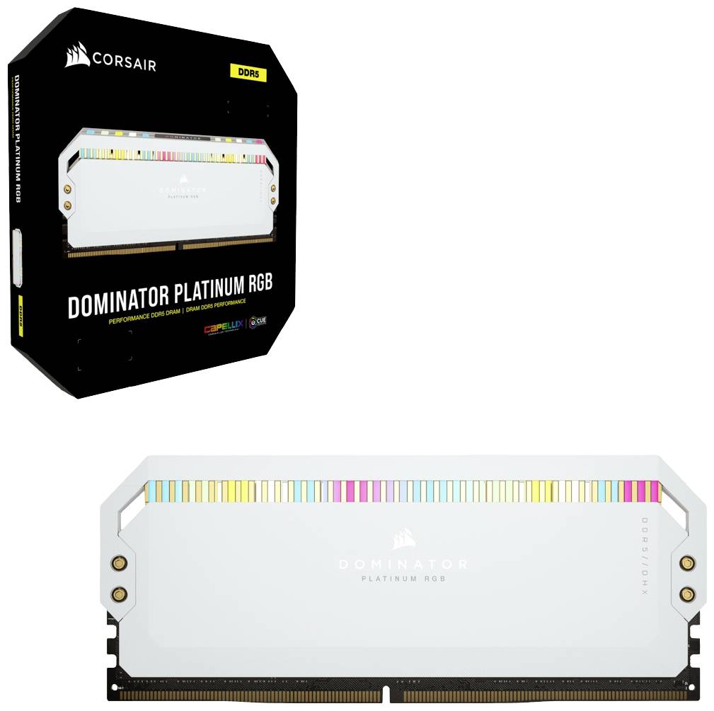 Corsair Dominator Platinum RGB PC-Arbeitsspeicher Kit DDR5 64GB 2 x 32GB 5200MHz 288pin DIMM CL40-40-40-77 CMT64GX5M2B5200C40W