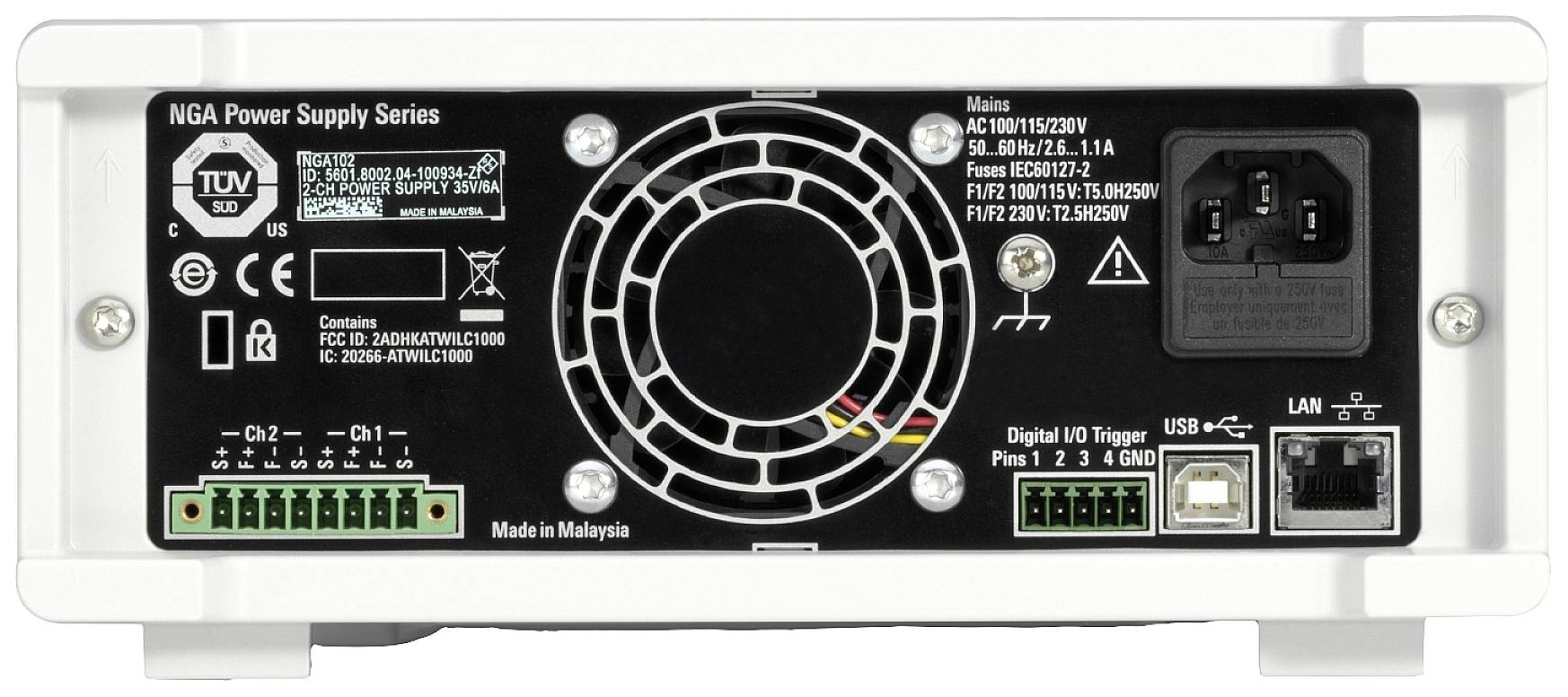 Rohde & Schwarz NGA142COMb Labornetzgerät, einstellbar 100 V (max.) 2 A (max.) 80 W fernsteuerbar