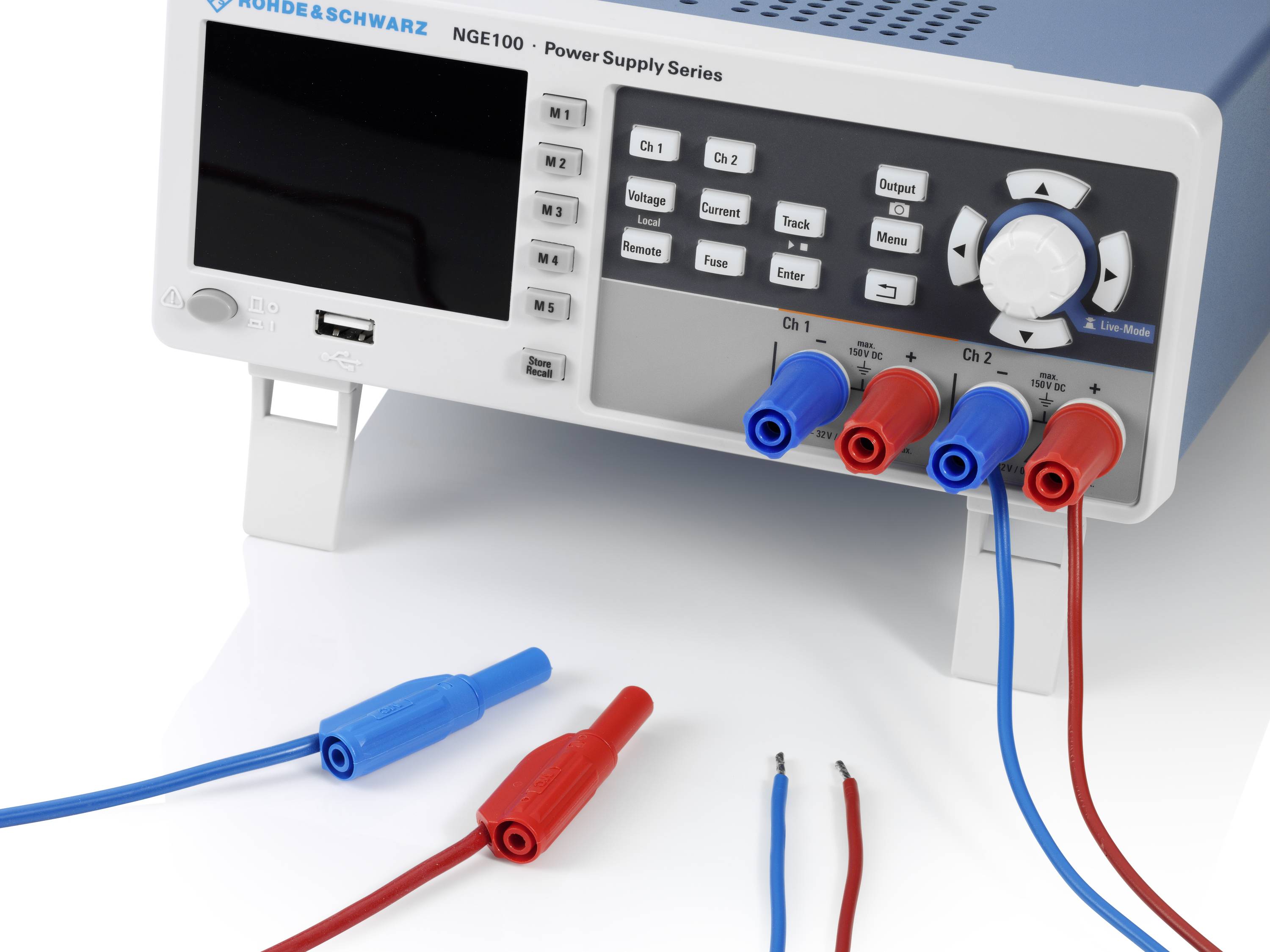 Rohde & Schwarz NGE-COM3b Labornetzgerät, einstellbar 0 - 32 V/DC 0 - 3A 100W USB OVP, fernsteuerbar Anzahl Ausgänge 3 x