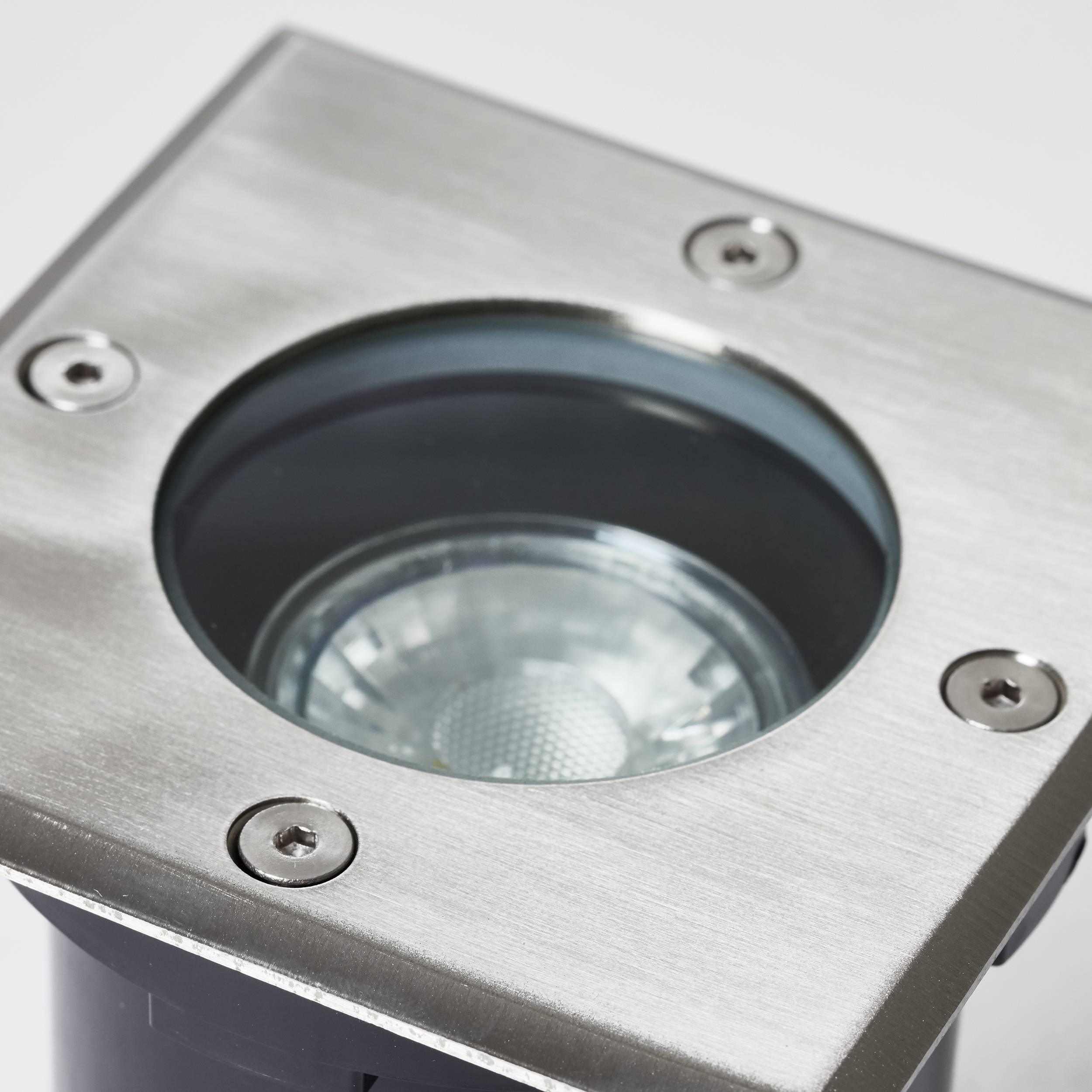 Brilliant Itch 91046A82 Außeneinbauleuchte, Bodeneinbauleuchte GU10 Silber