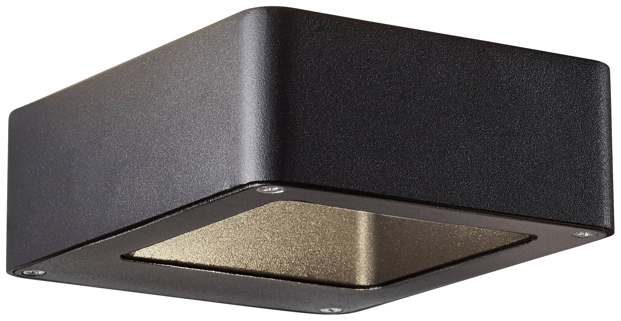 Brilliant Golda G90974A06 LED-Außenwandleuchte LED Lichtquelle durch Elektrofachkraft austauschbar 7W Schwarz