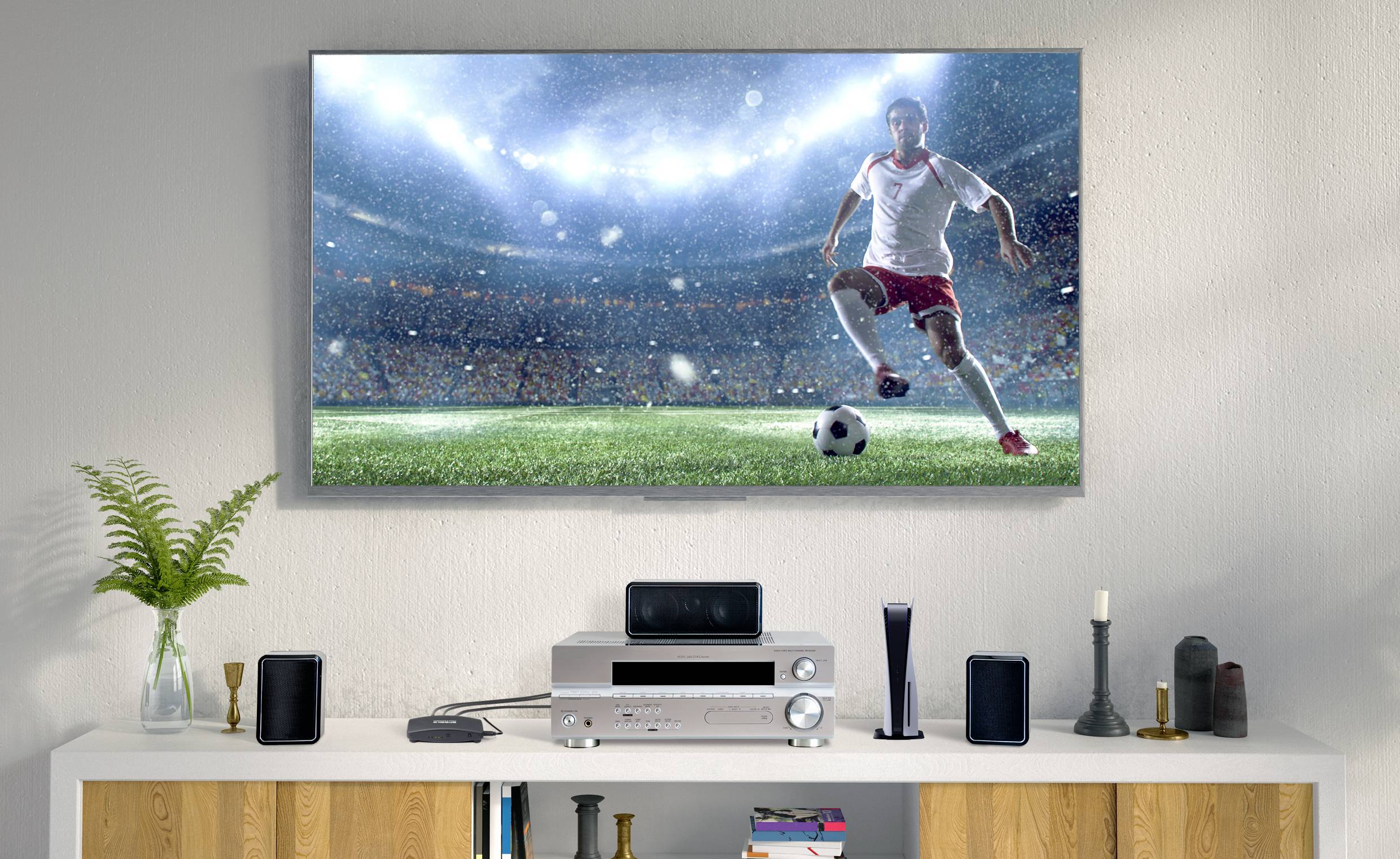 SpeaKa Professional SP-HDS-200 3 Port HDMI-Switch mit Fernbedienung UHD 8K @ 60 Hz, UHD 4K @ 120Hz