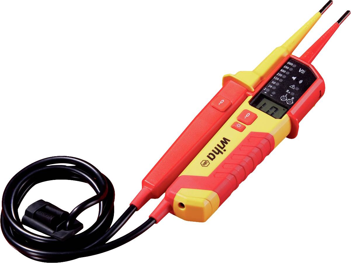 Wiha 45216 Spannungs- und Durchgangsprüfer CAT III 1000 V, CAT IV 600 V LED, Akustik