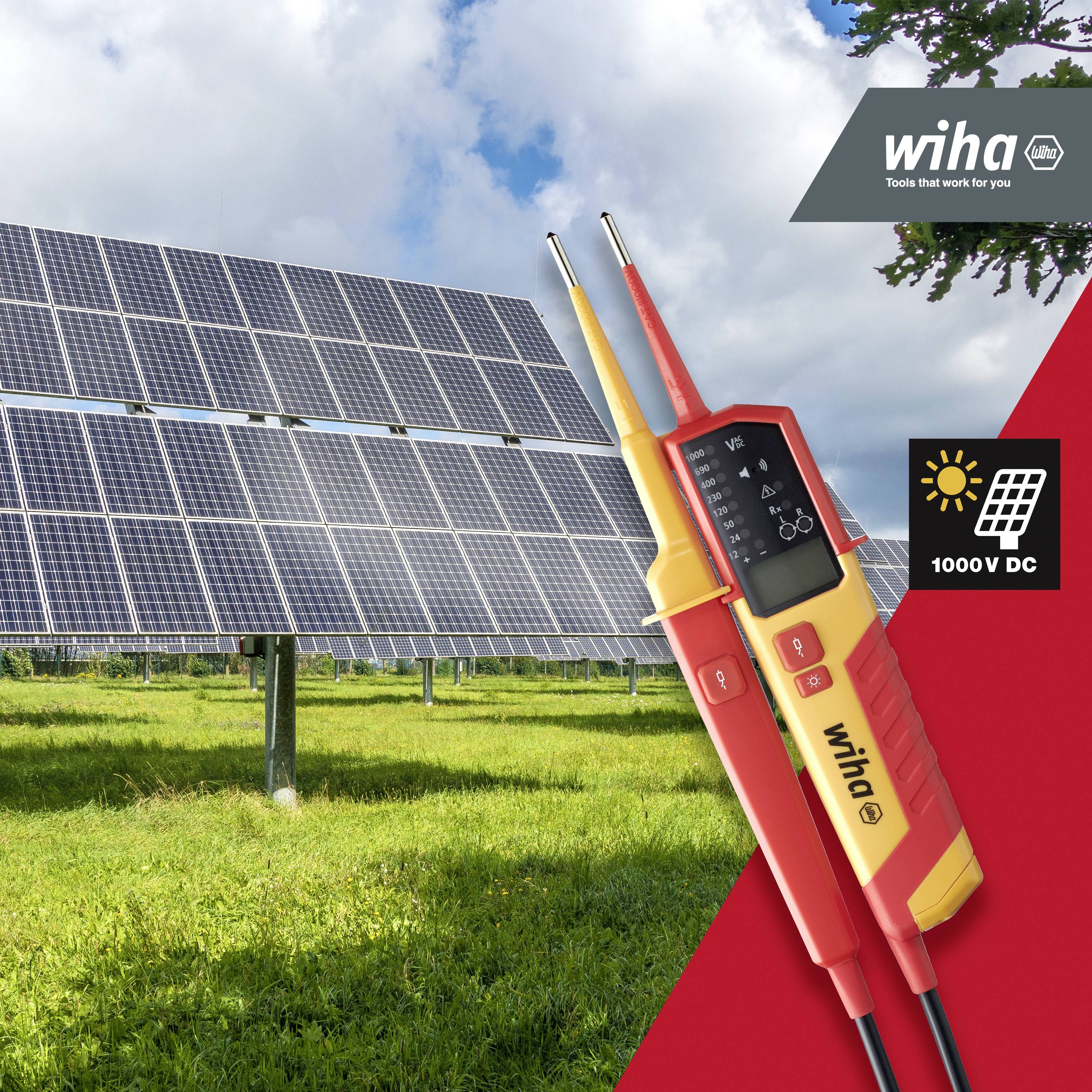 Wiha 45217 Spannungs- und Durchgangsprüfer CAT III 1000 V, CAT IV 600 V LED, Akustik