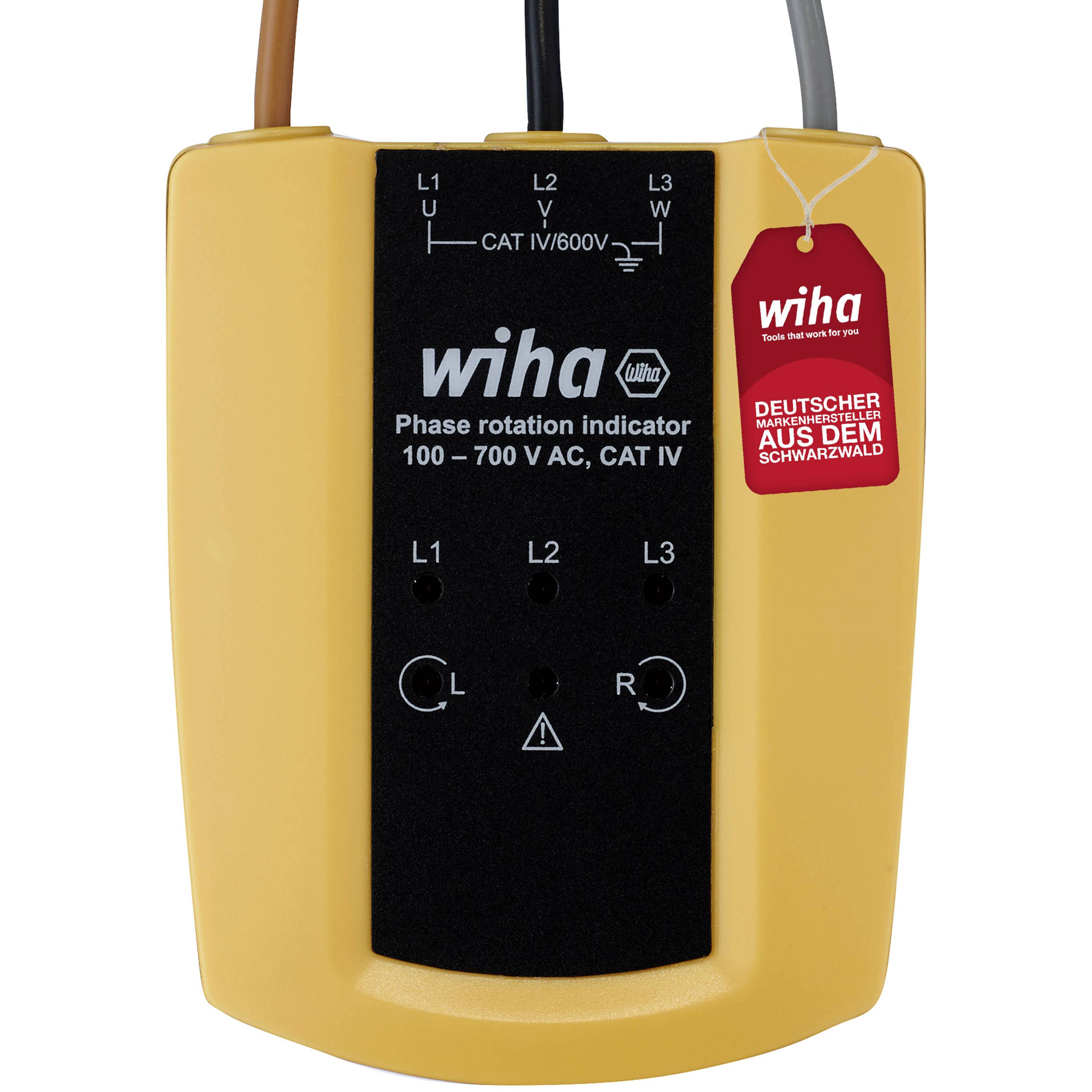 Wiha 45221 Drehfeldtester CAT III 1000 V, CAT IV 600V