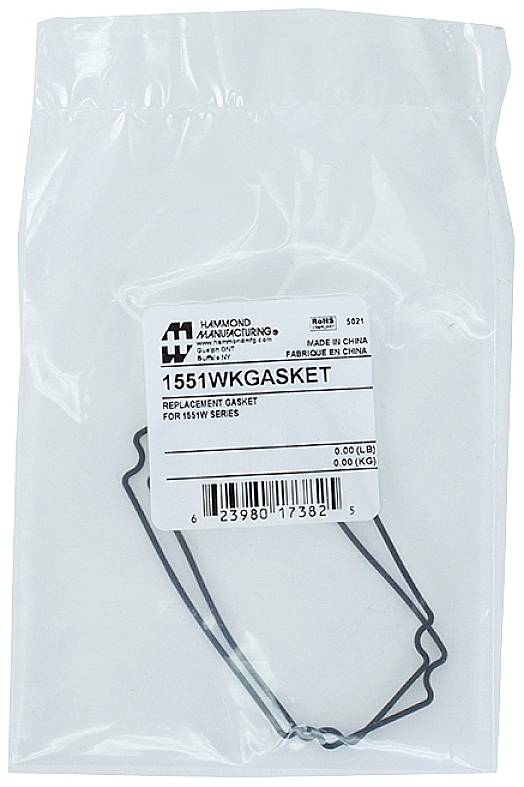 Ersatzdichtung für 1551W-Serie in klarer Plastiktüte, Etikett zeigt Herstellerinformationen.