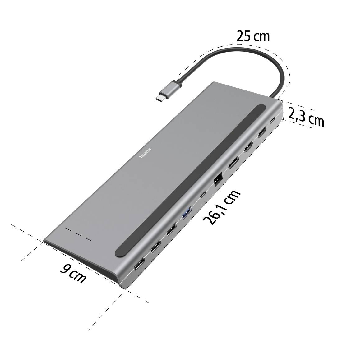 Hama USB-C® Dockingstation Connect2Office Pro Passend für Marke Dockingstations: Universal USB-C®