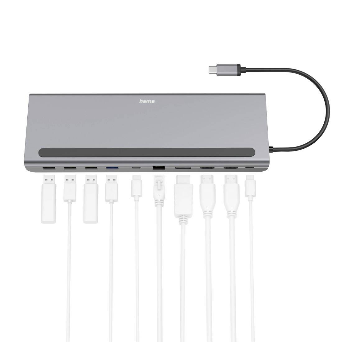 Hama USB-C® Dockingstation Connect2Office Pro Passend für Marke Dockingstations: Universal USB-C®