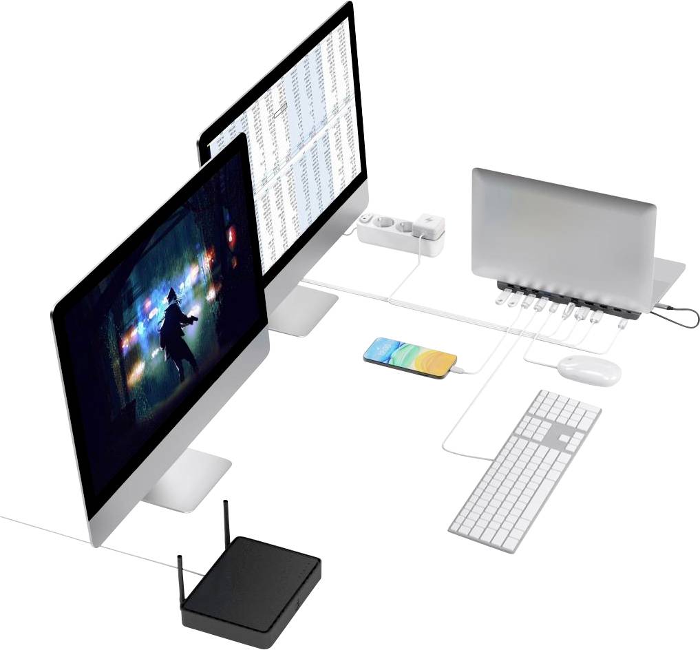 Hama USB-C® Dockingstation Connect2Office Pro Passend für Marke Dockingstations: Universal USB-C® Power Delivery