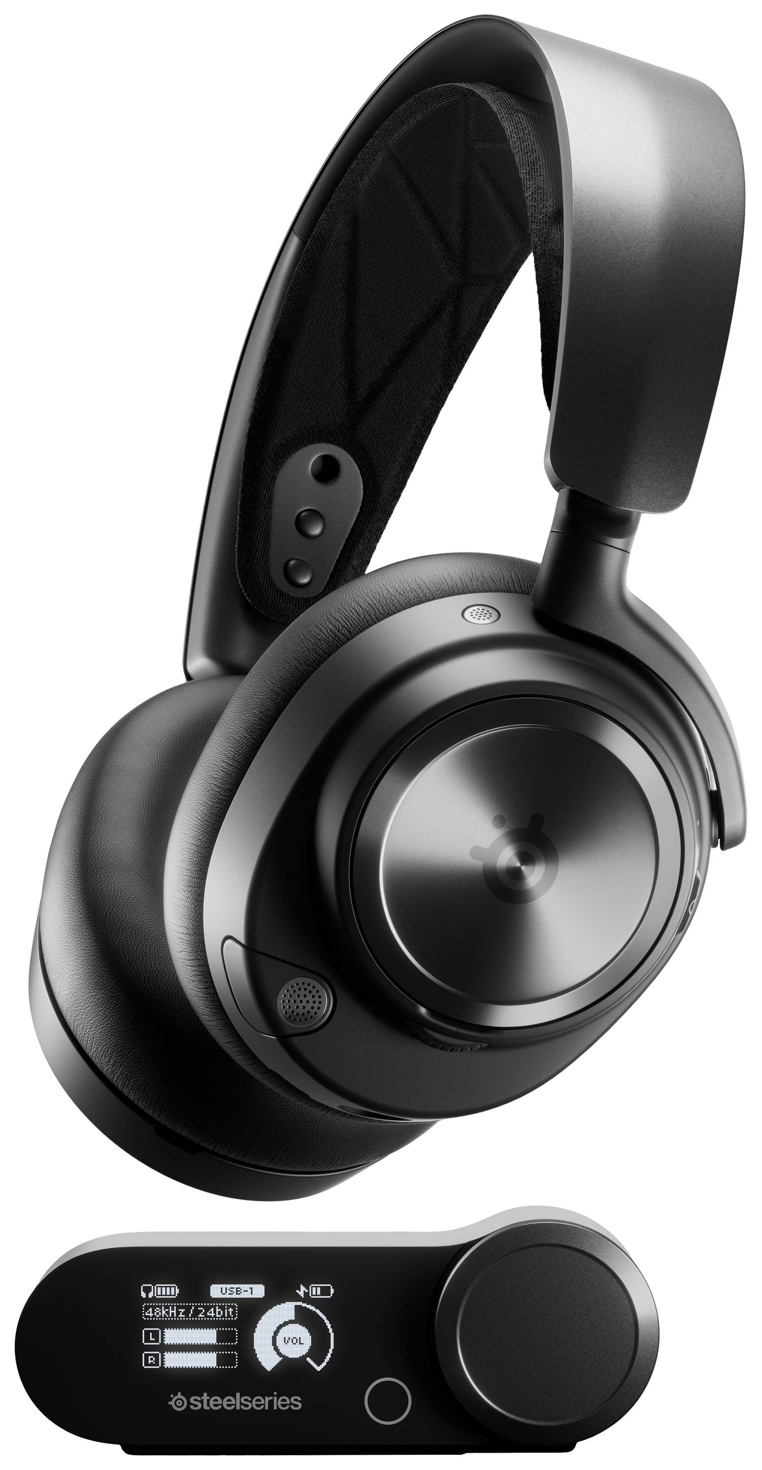 Steelseries Arctis Nova Pro Wireless Gaming Over Ear Headset Funk, Bluetooth® Stereo Schwarz Lautstärkeregelung