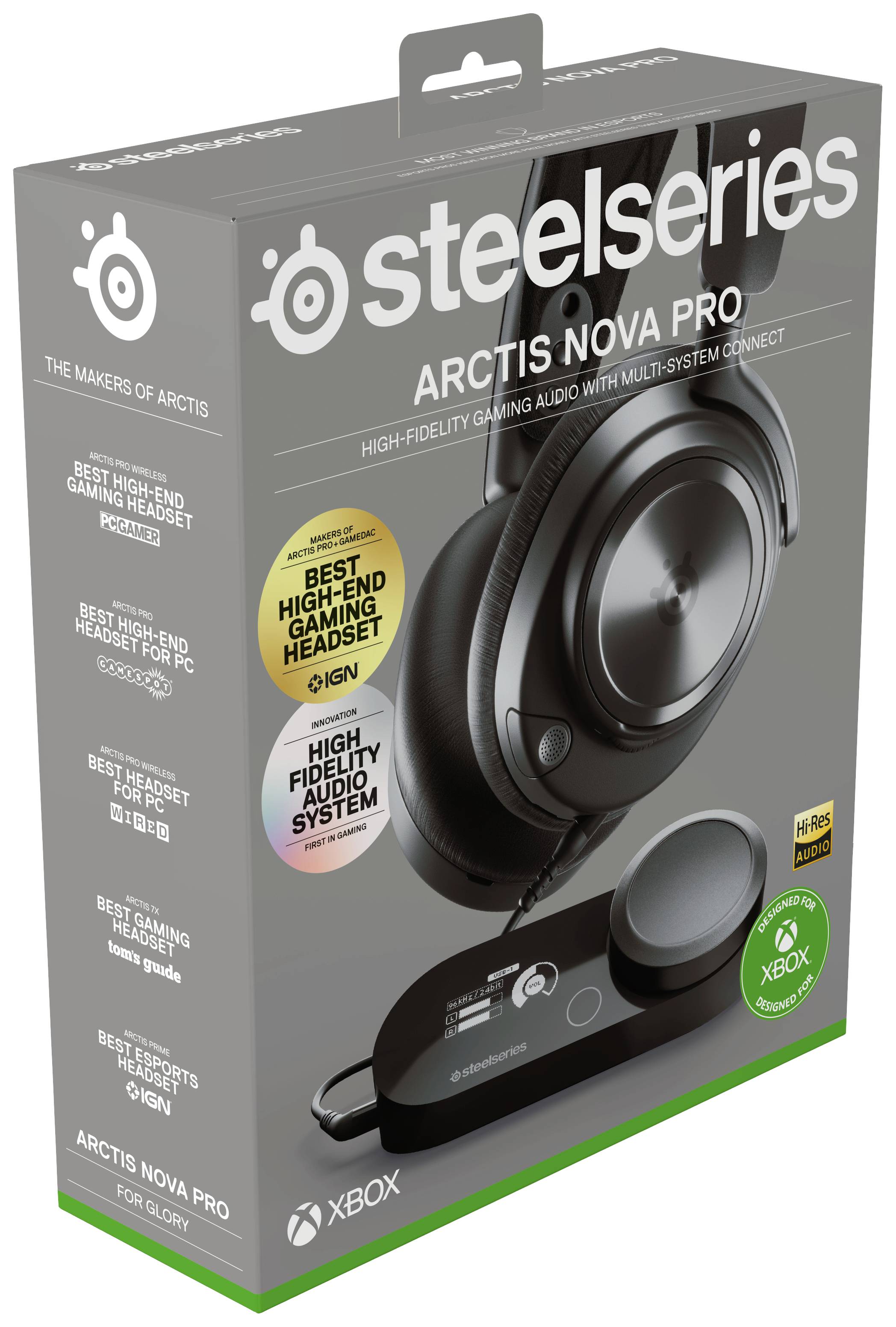 Steelseries Arctis Nova Pro X Over Ear Headset kabelgebunden Stereo Schwarz Lautstärkeregelung Gaming