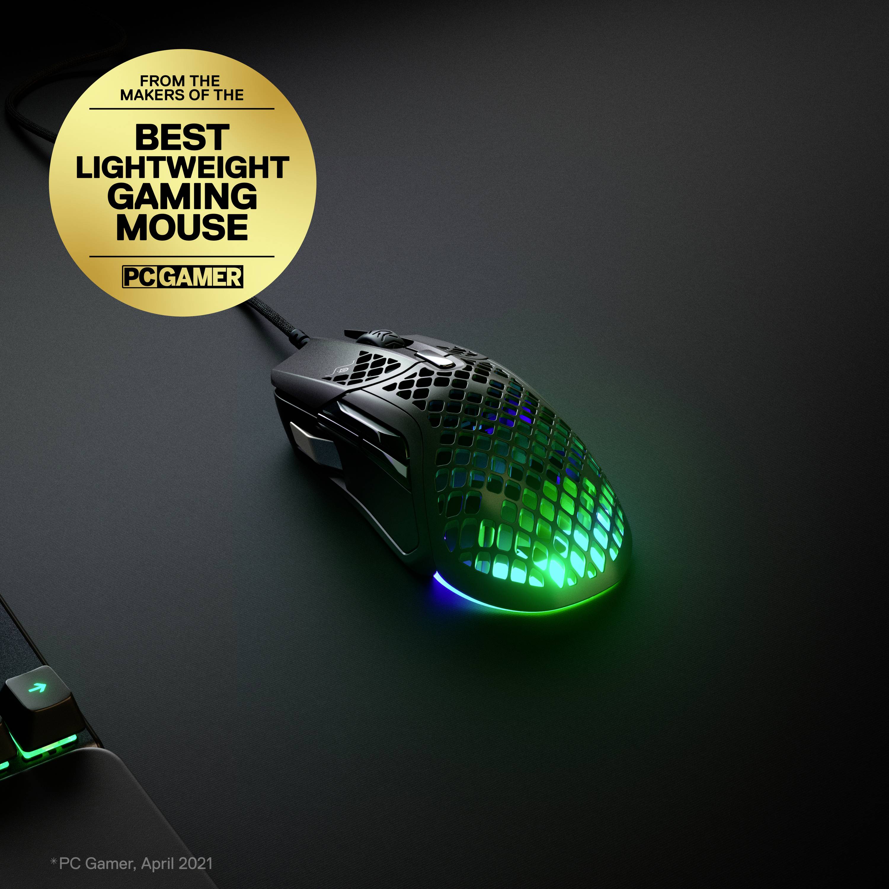 Steelseries Aerox 5 Gaming-Maus Kabelgebunden, USB Optisch Schwarz 9 Tasten 18000 dpi Beleuchtet