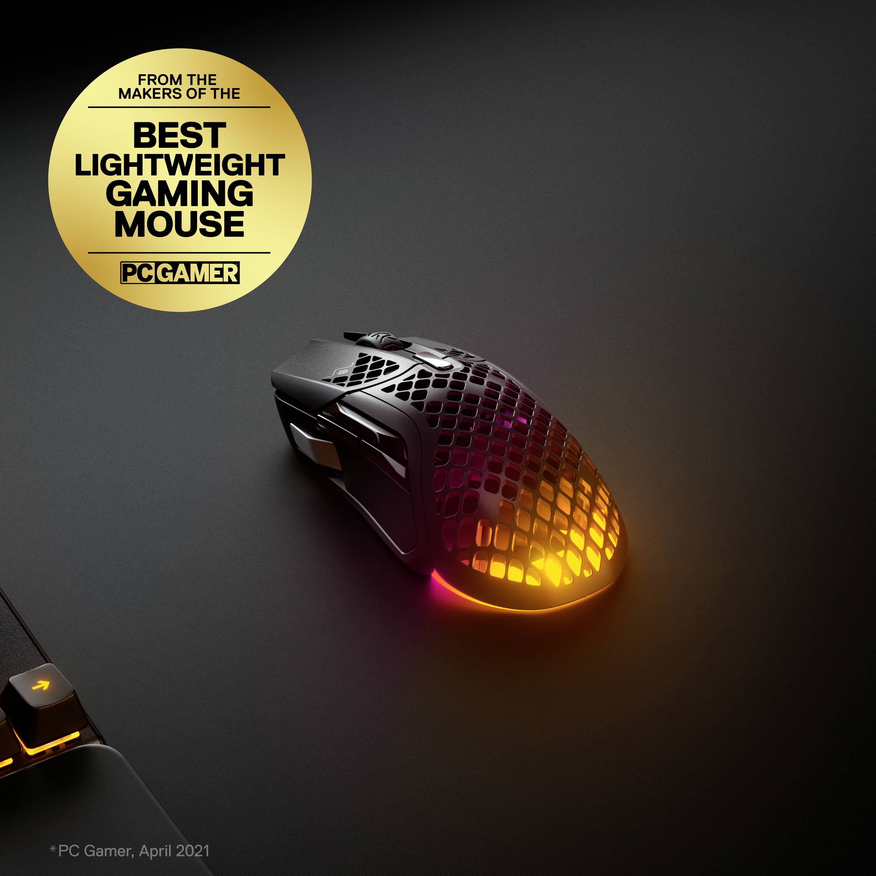 Steelseries Aerox 5 Wireless Gaming-Maus Kabellos, Bluetooth® Optisch Schwarz 9 Tasten 18000 dpi Beleuchtet, Wiederaufladbar